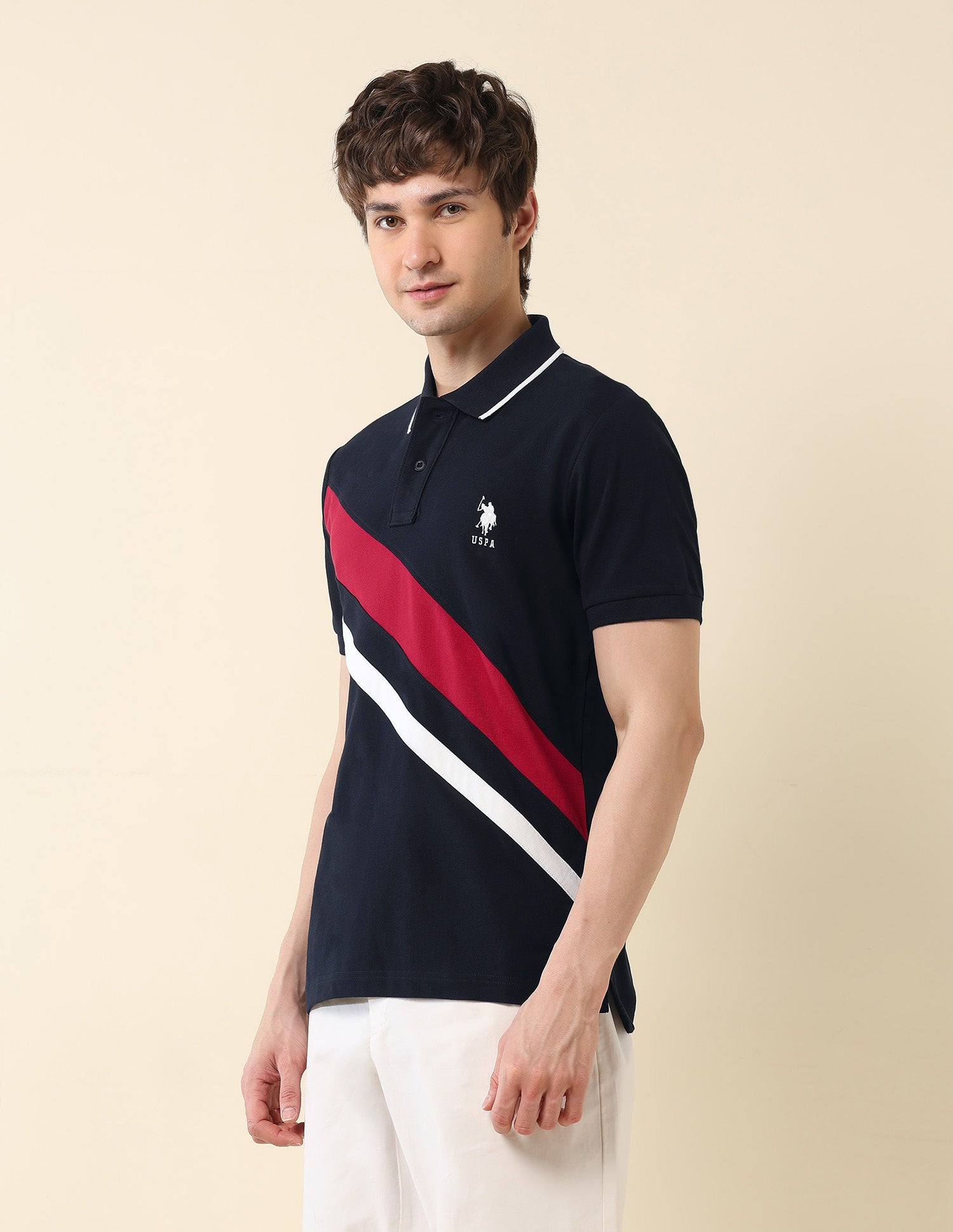 Colourblocked Classic Polo Shirt Navy - U.S. POLO ASSN. | Large