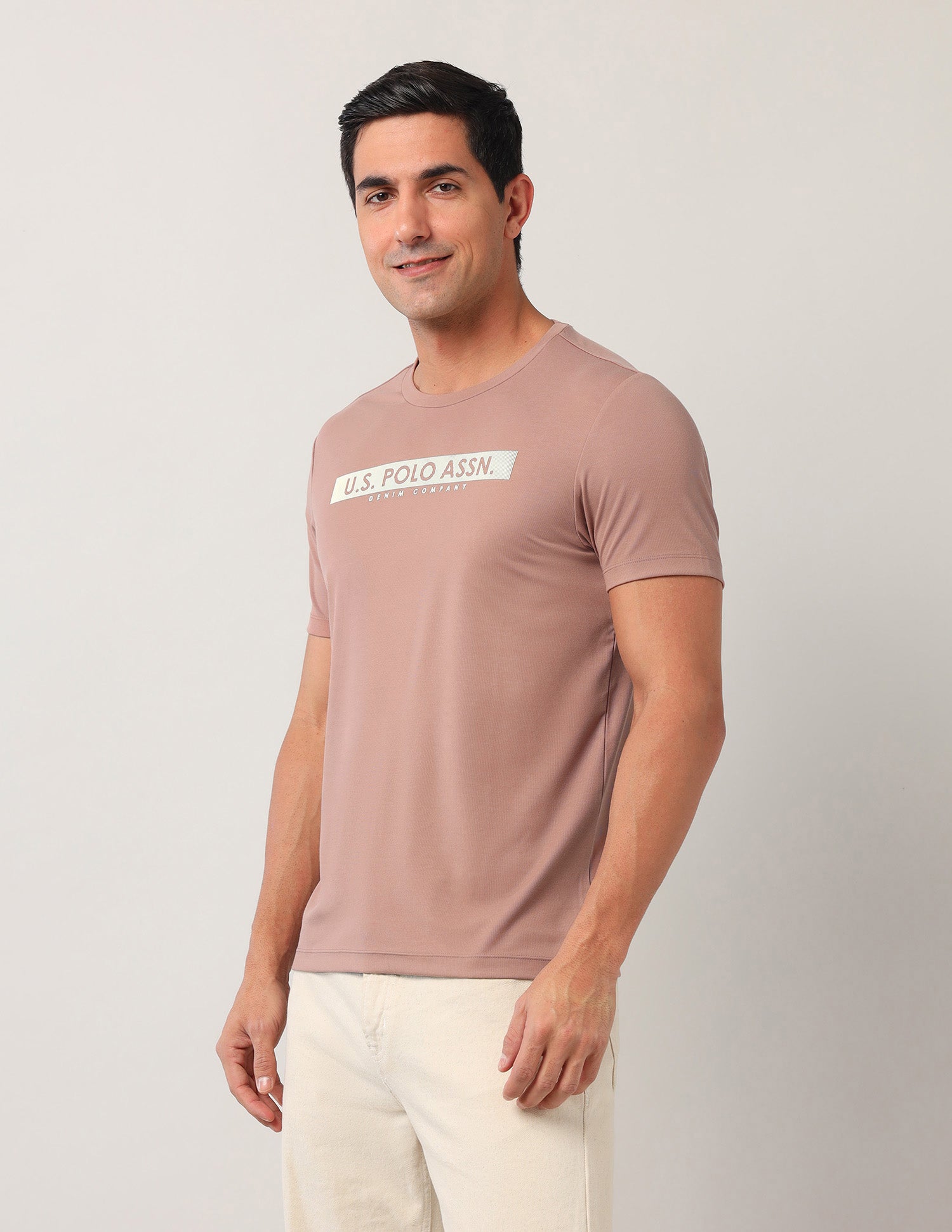 Muscle Fit Black Label T-Shirt Peach - U.S. Polo Assn. India | Large