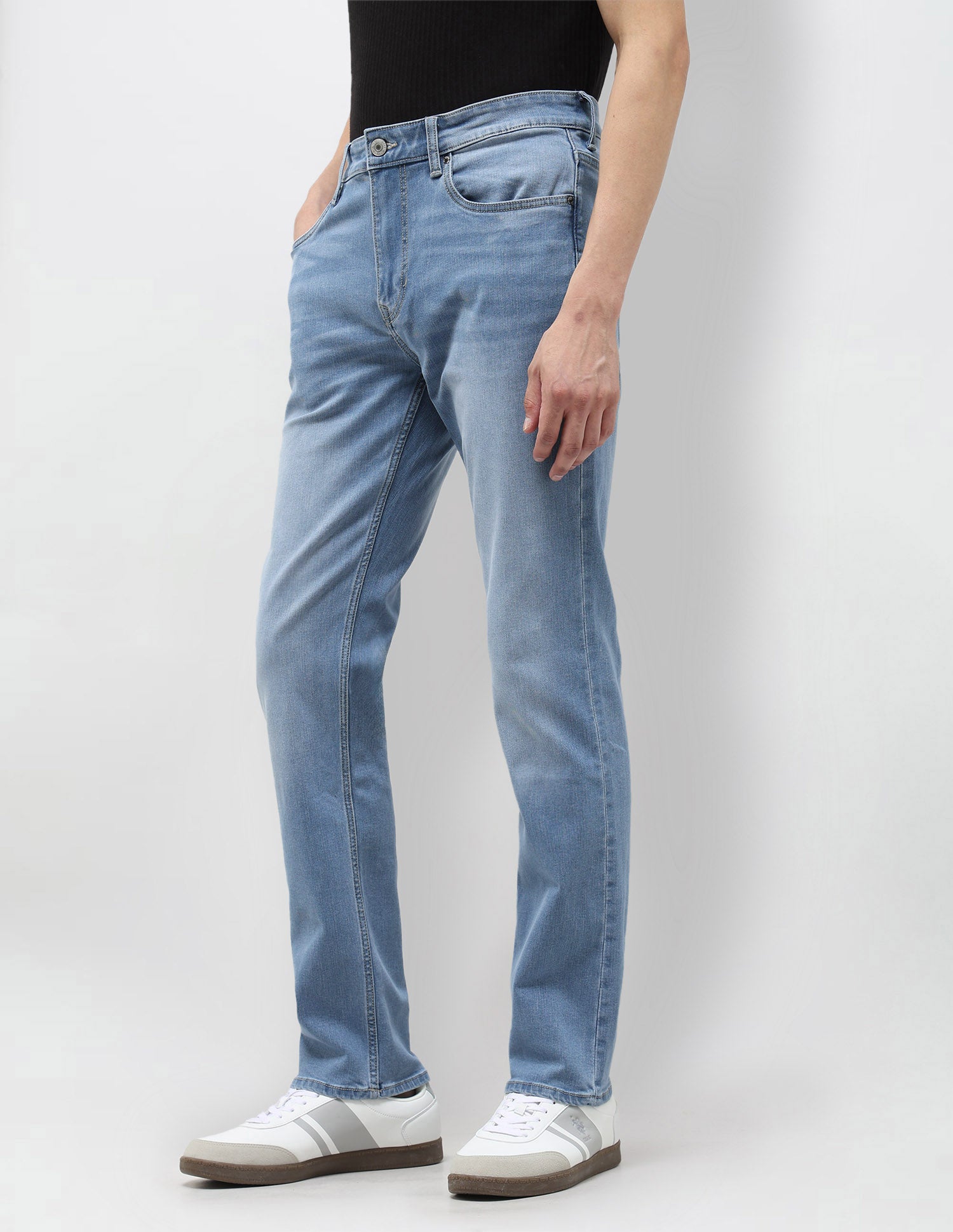 Harold Slim Straight Fit Blue Jeans Light Indigo - U.S. POLO ASSN. | Large