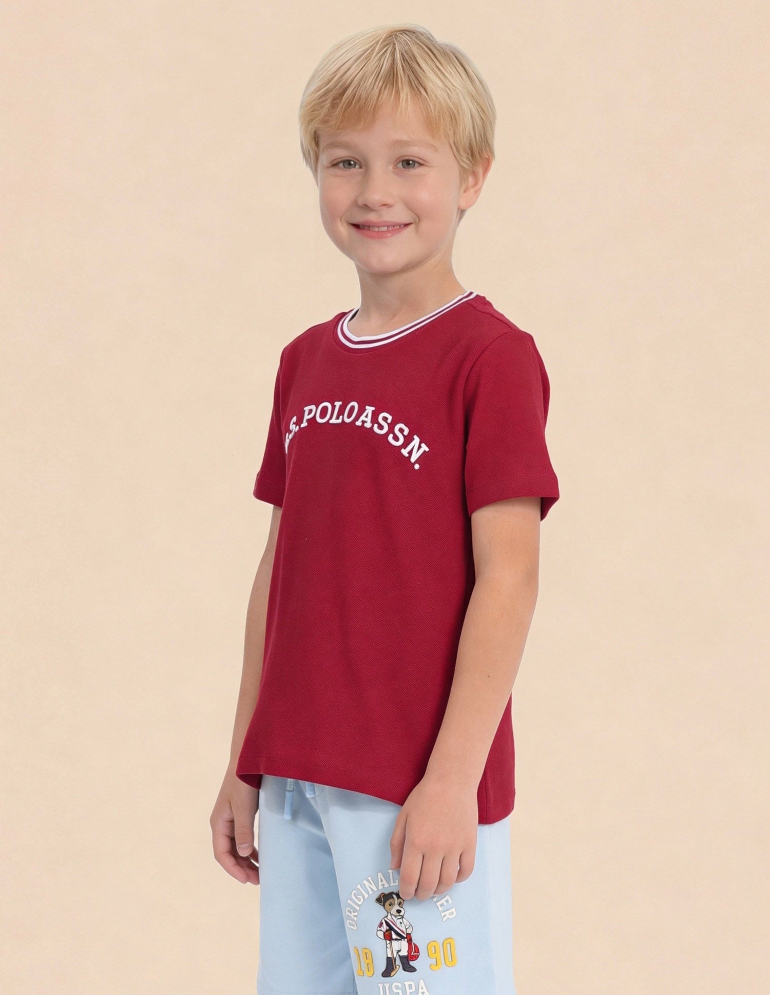 Brand Embroidered Regular Fit T-Shirt Red - U.S. Polo Assn. India | Large