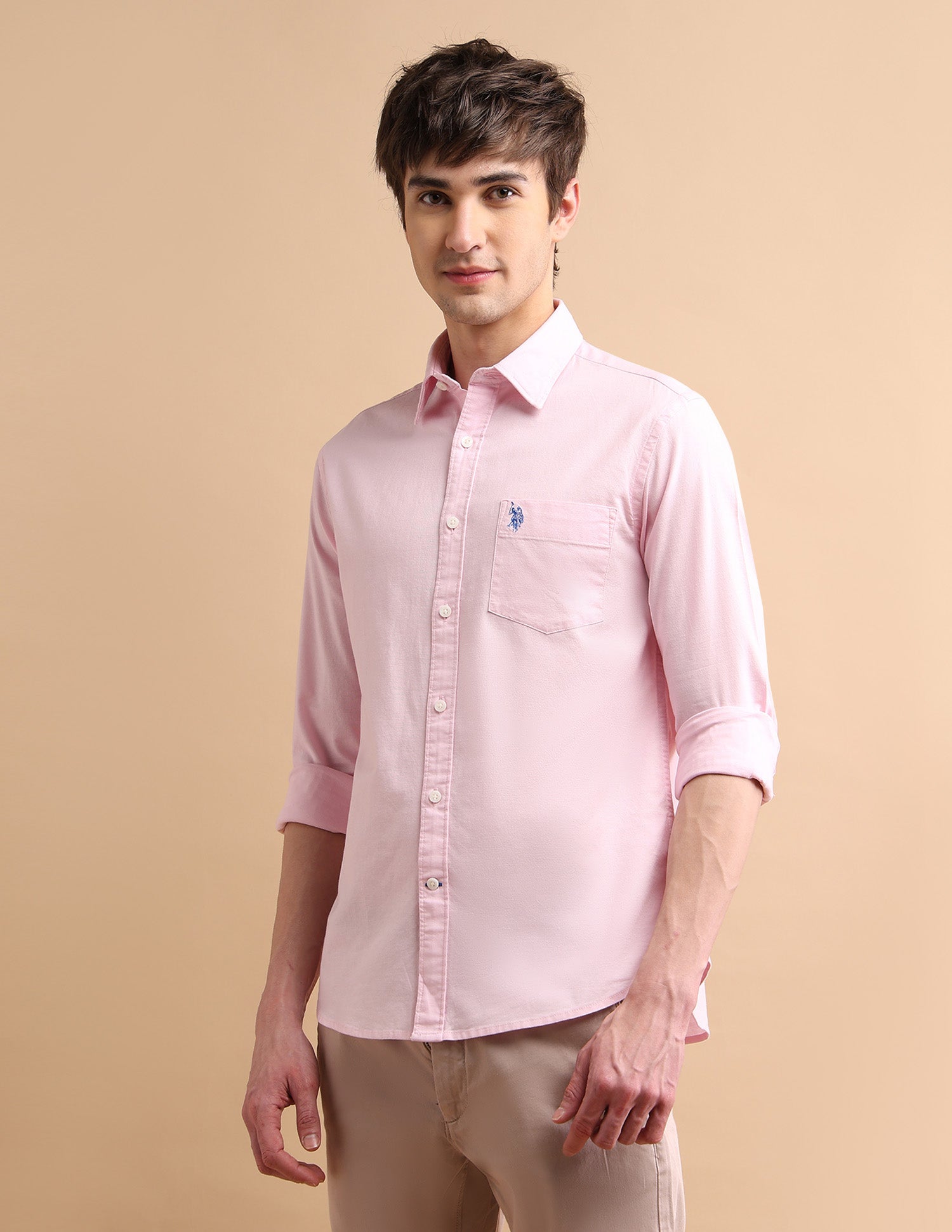 Soft Oxford Shirt Light Pink - U.S. POLO ASSN. | Large