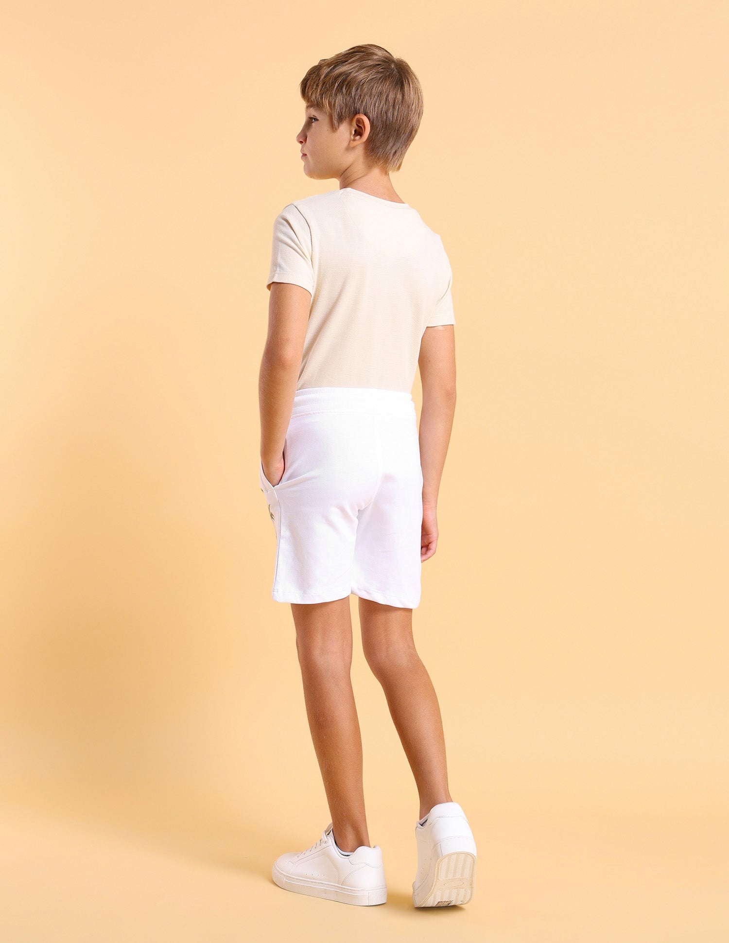 Boys Graphic Printed Regular Fit Shorts White - U.S. POLO ASSN. | Large