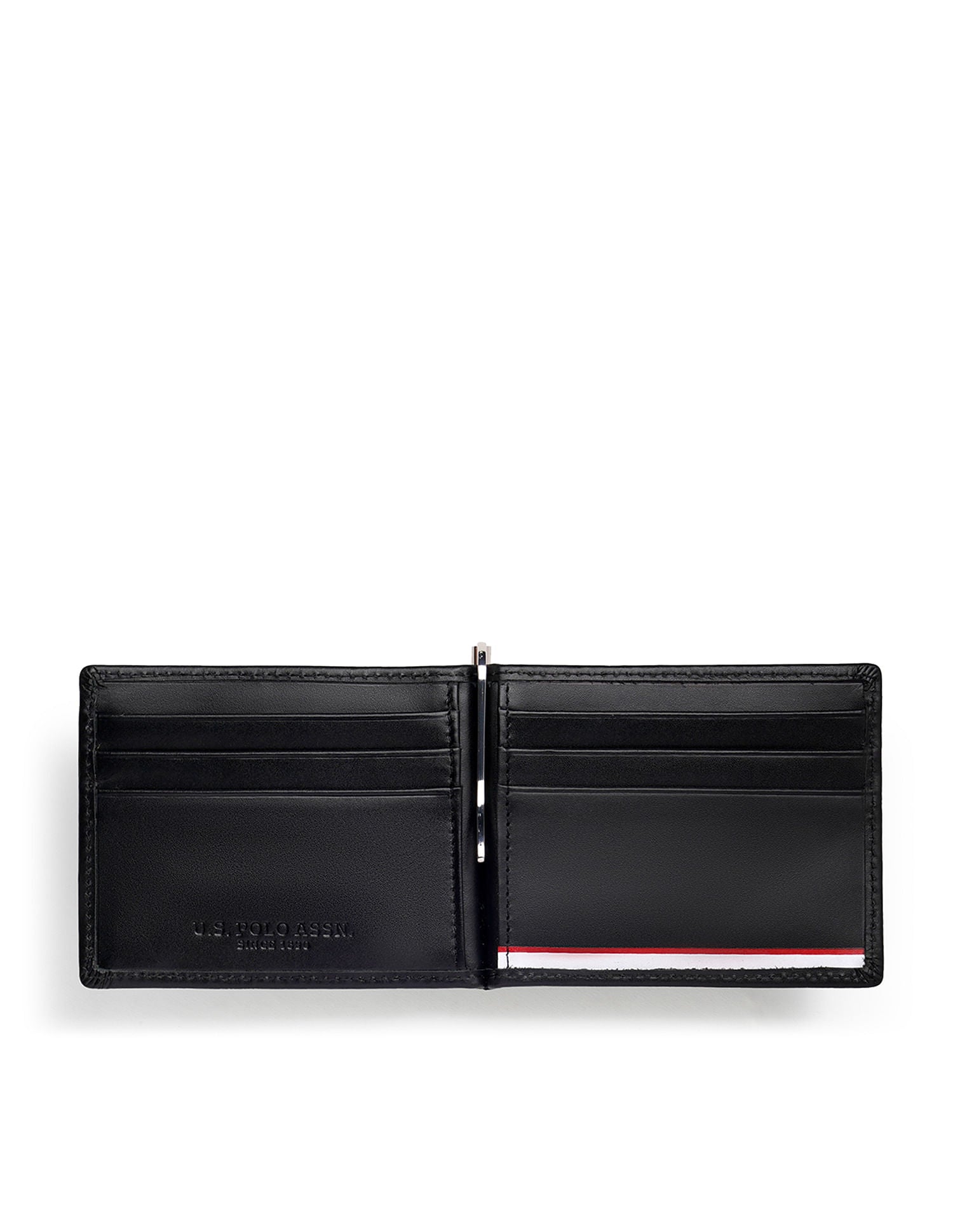 Men Trigger Textured Bi-Fold Wallet Black - U.S. POLO ASSN. | Large