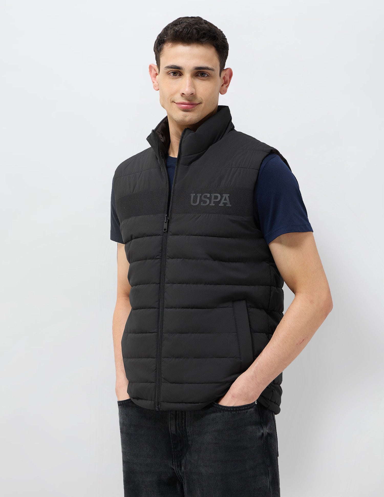 Solid Regular Fit Reversible Jacket Black - U.S. POLO ASSN. | Large
