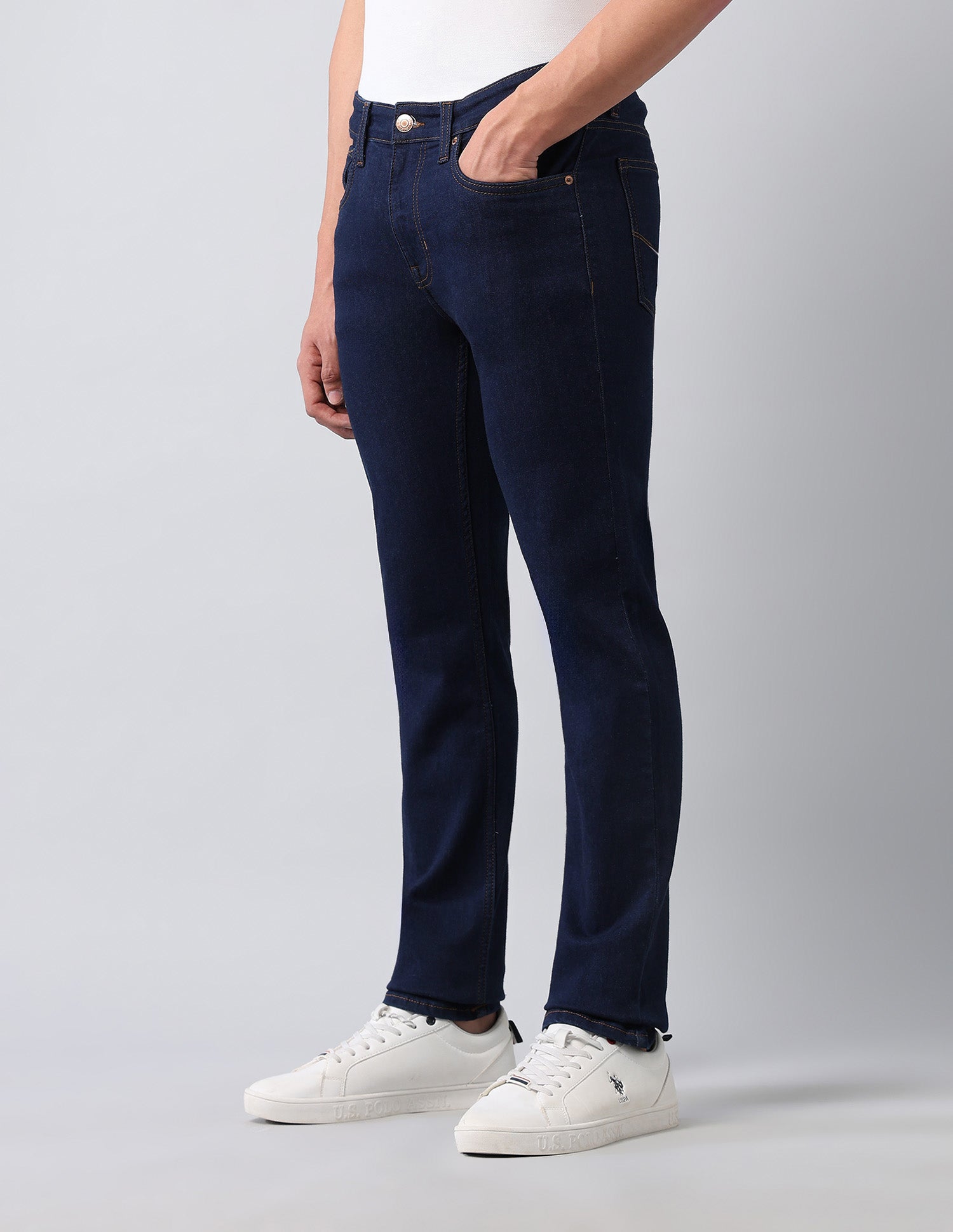 Regallo Skinny Fit Blue Jeans Dark Blue - U.S. Polo Assn. India | Large