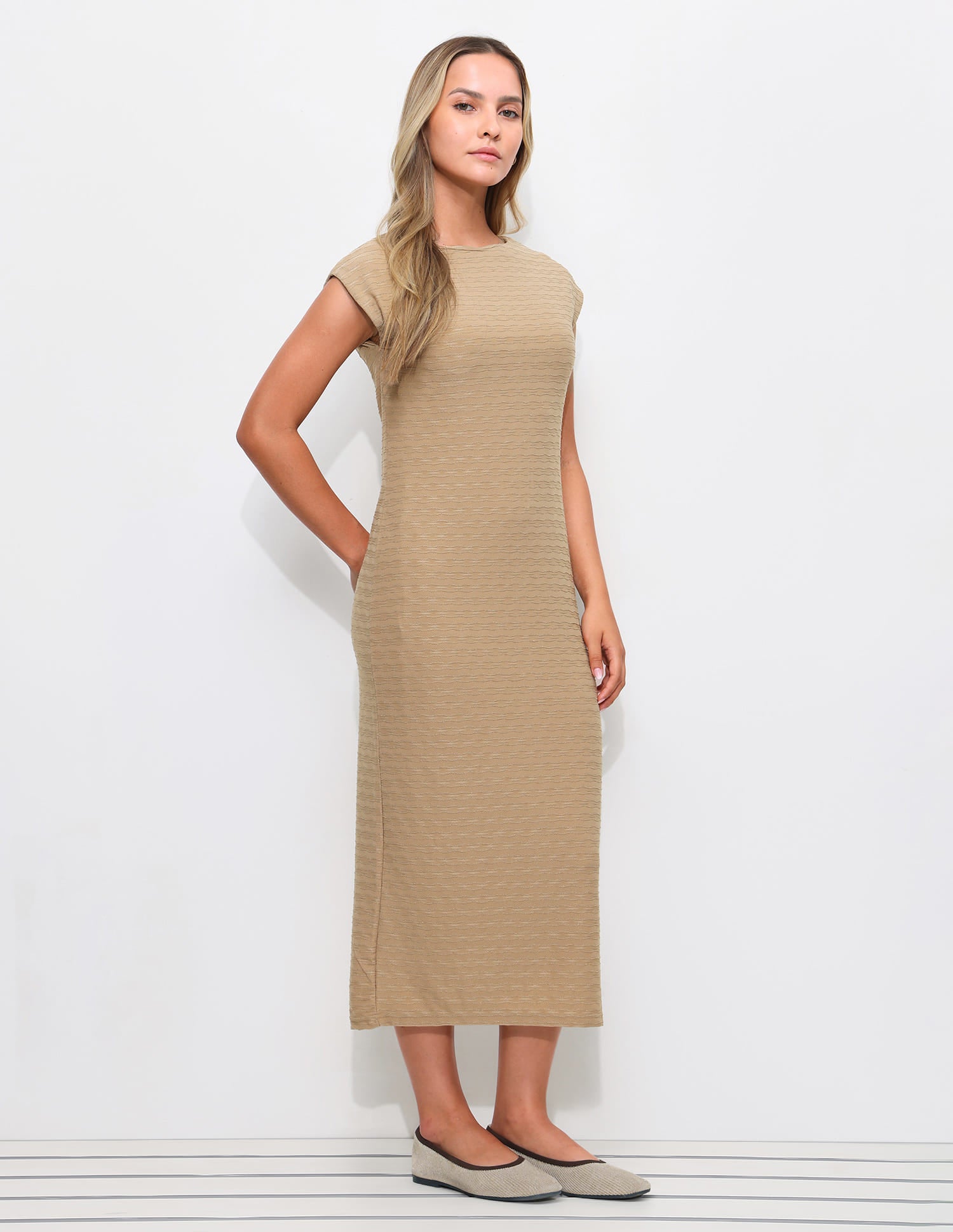 Textured Regular Fit Dress Brown - U.S. Polo Assn. India | Large