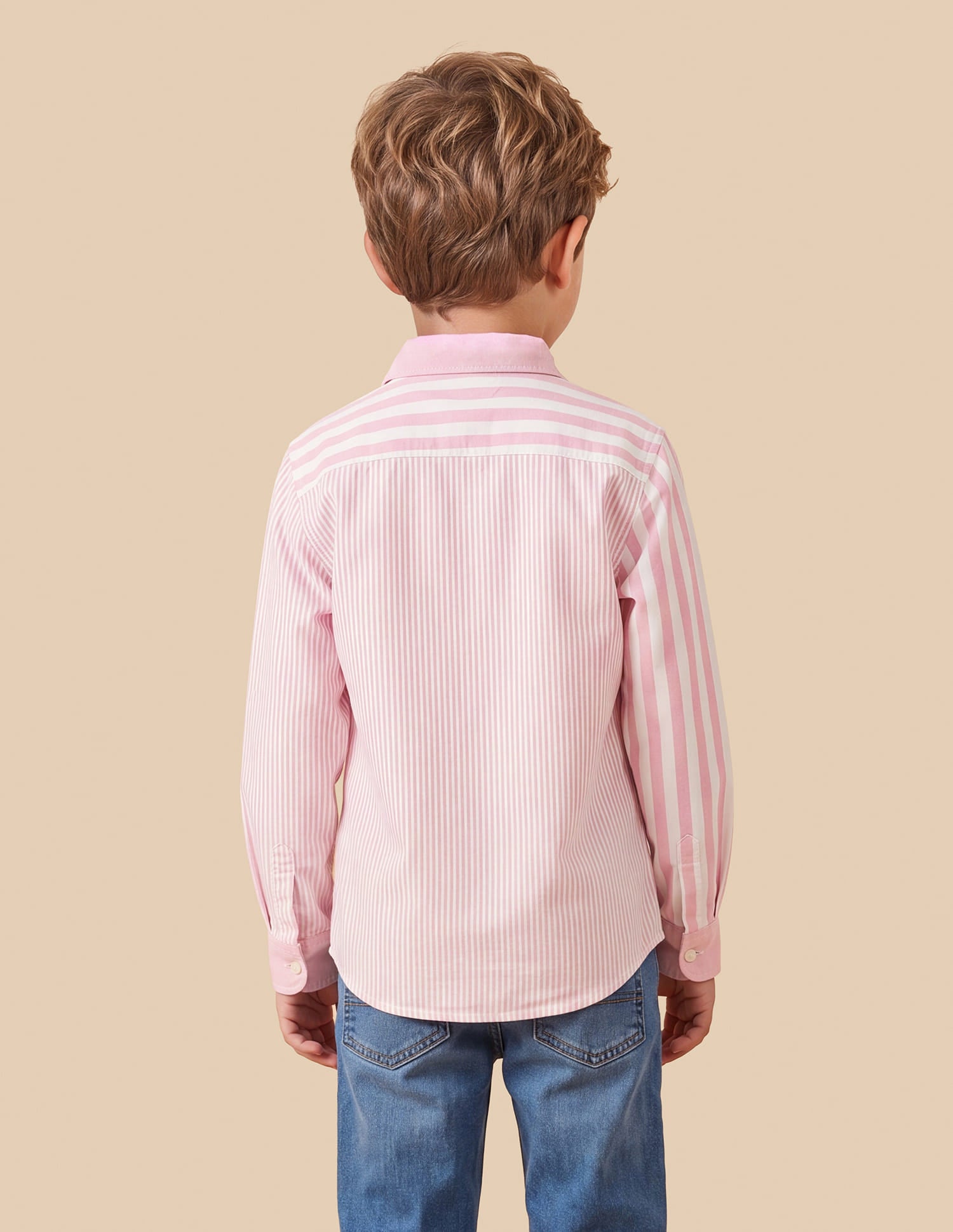 Vertical Striped Regular Fit Shirt Pink - U.S. Polo Assn. India | Large