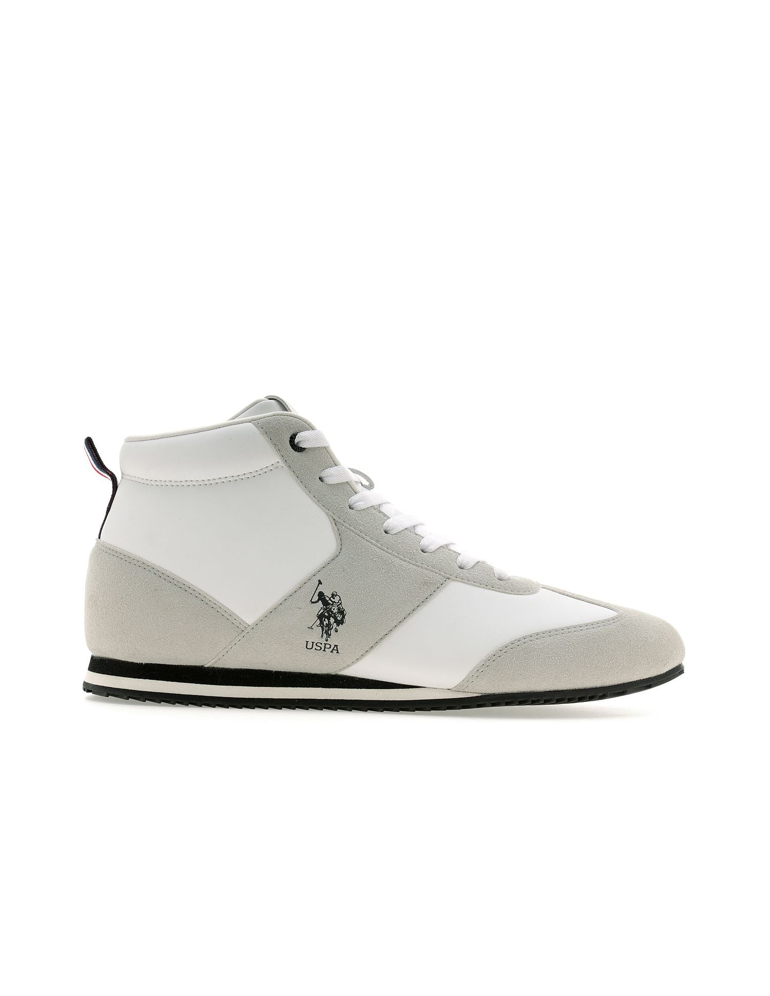 Men Rano Suede Colourblocked Sneakers Grey - U.S. Polo Assn. India | Large