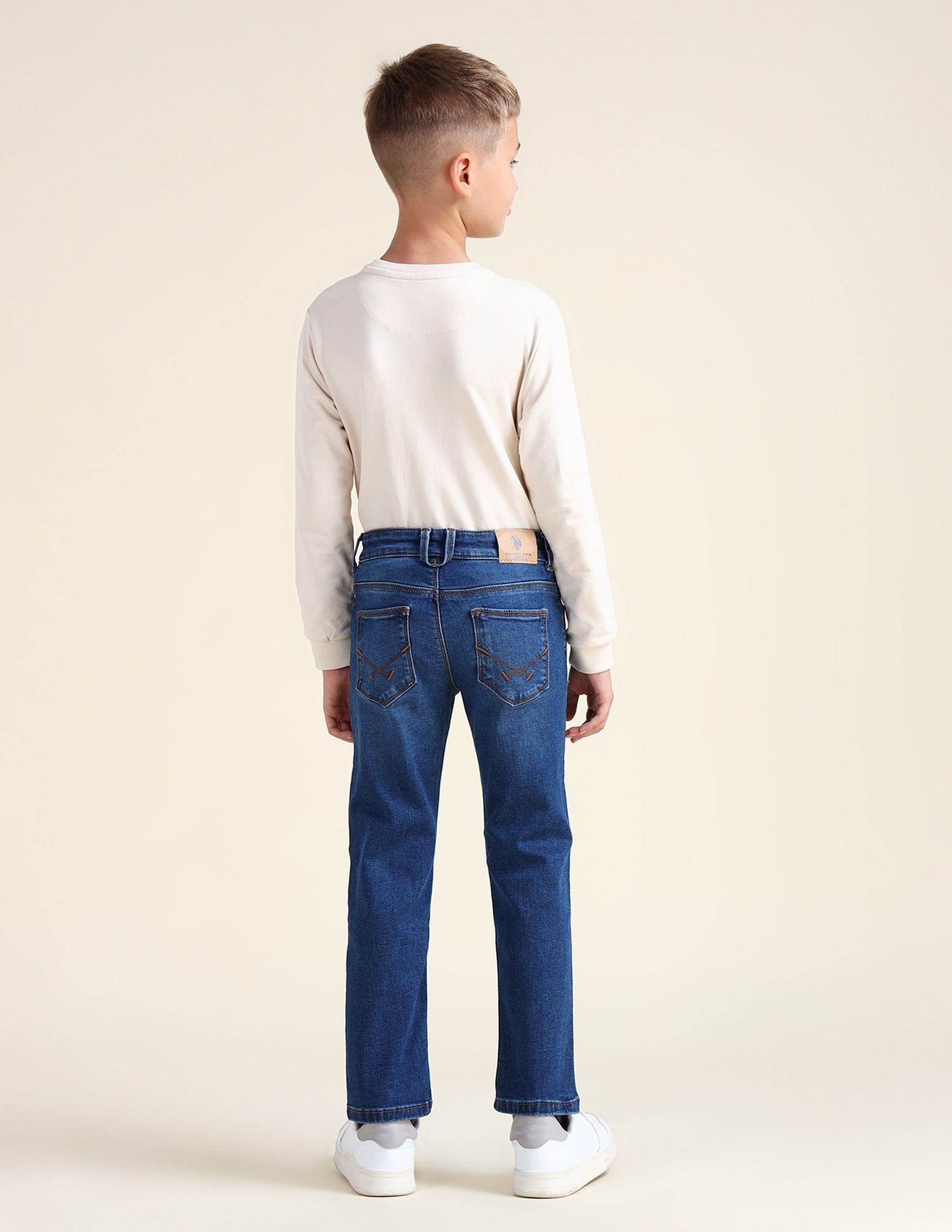 Relaxed Fit Stone washed Jeans Medium Blue - U.S. POLO ASSN. | Large