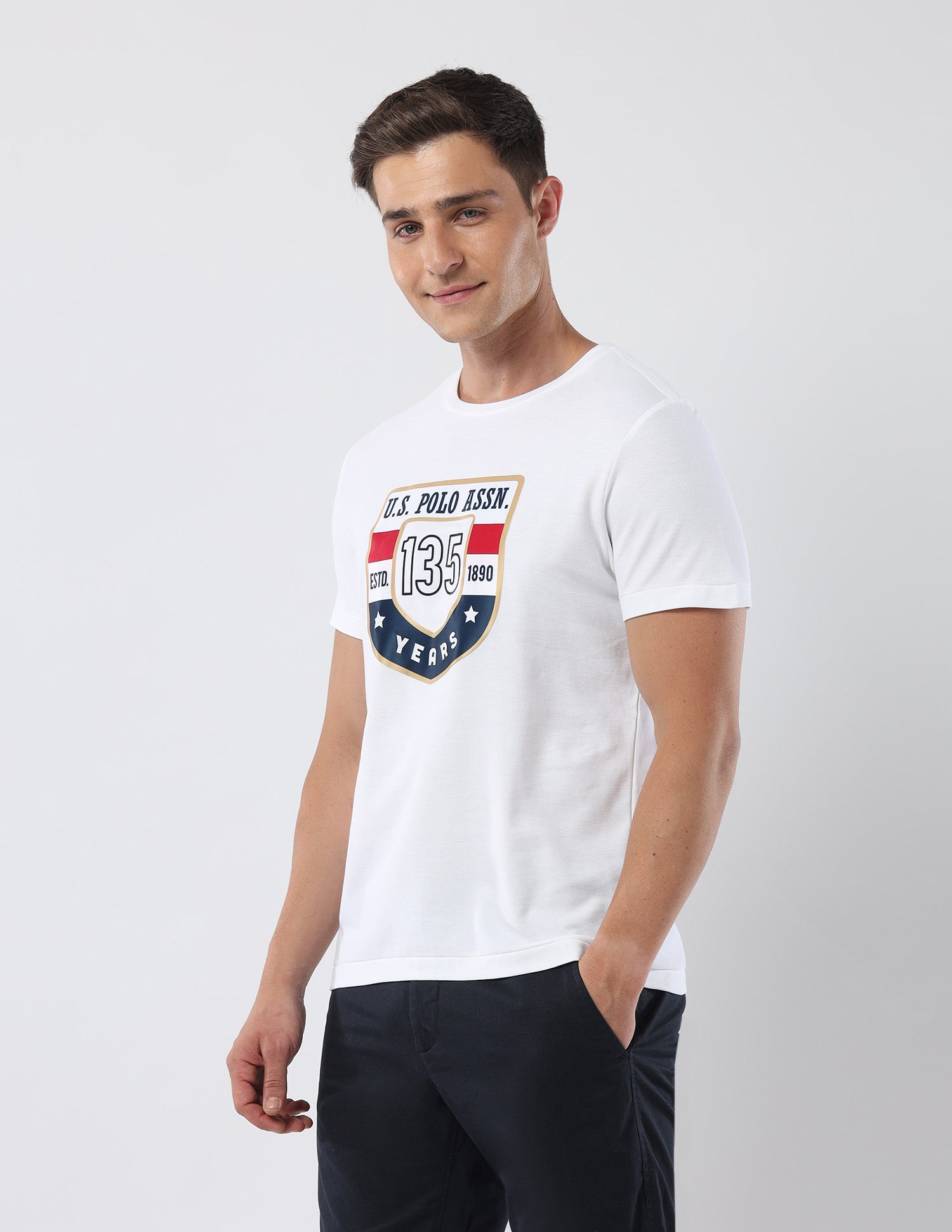Pure Cotton 135 Anniversary T-Shirt White - U.S. Polo Assn. India | Large