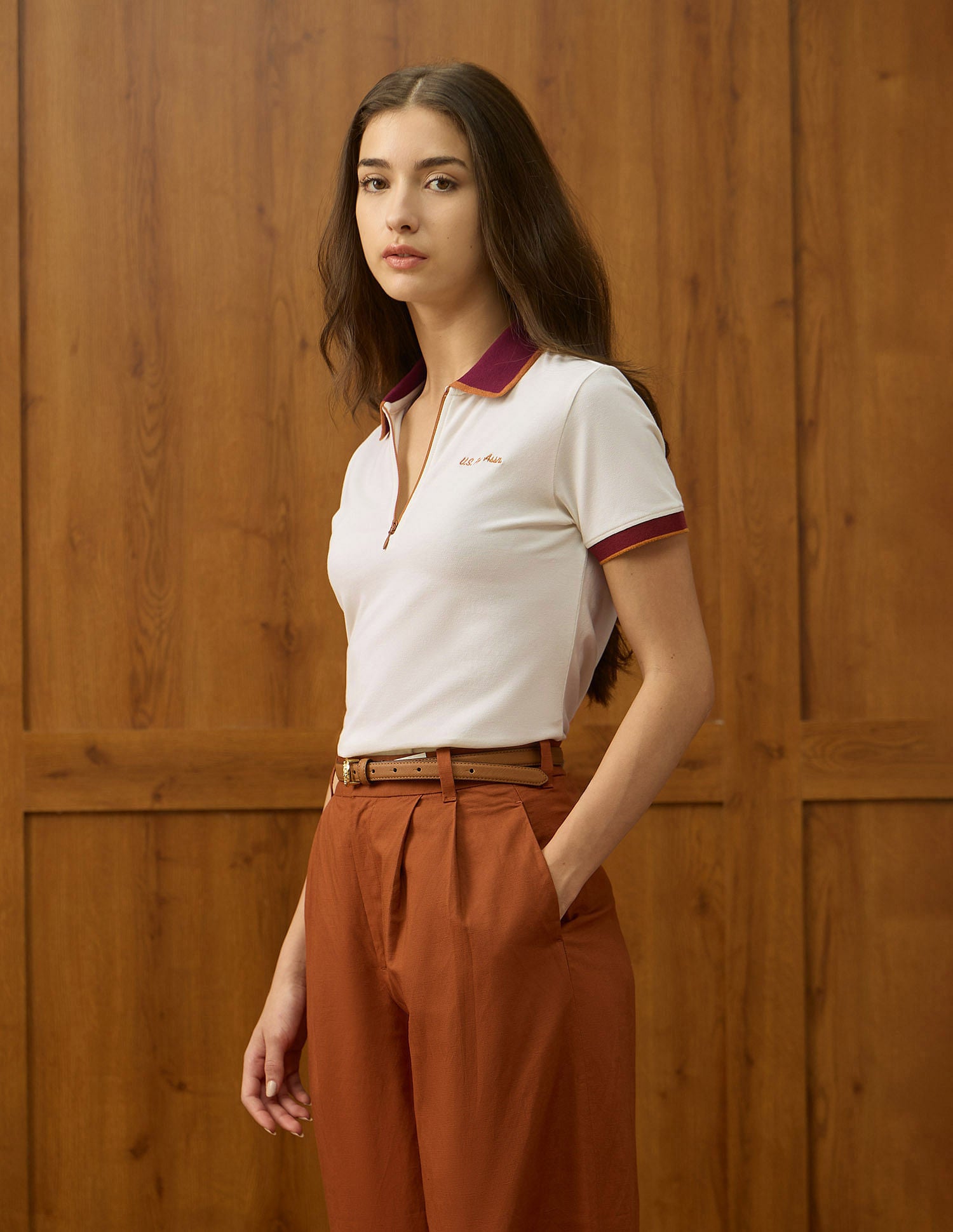 Regular Fit Solid Polo Shirt Off White - U.S. POLO ASSN. | Large