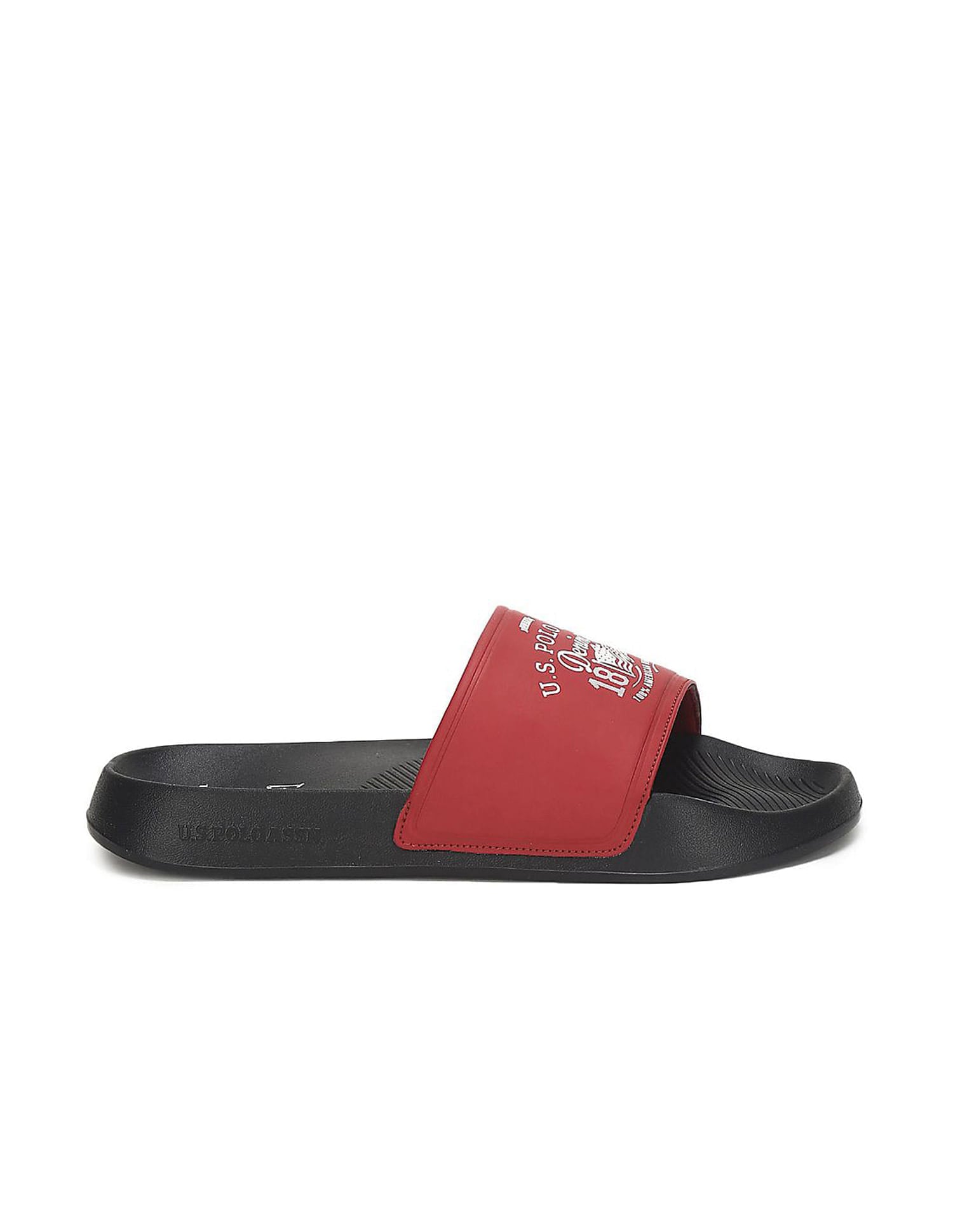 Men Toplin 5.0 Printed Slippers Red - U.S. Polo Assn. India | Large