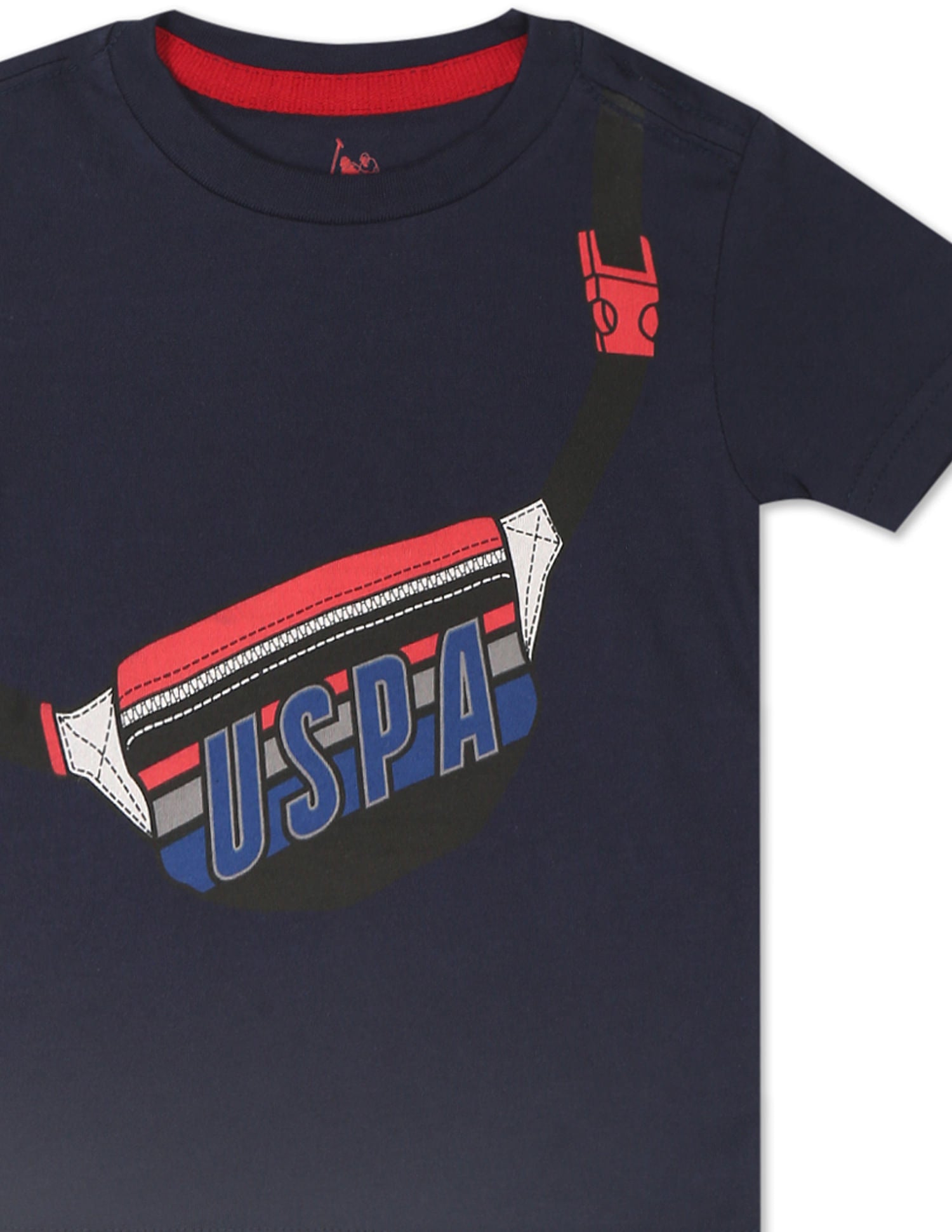 Boys Navy Blue Crew Neck Graphic Print T Shirt Navy Blue - U.S. POLO ASSN. | Large