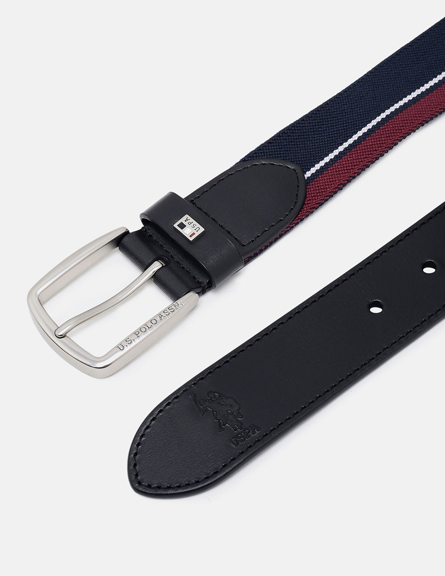 Brand Stripe Knit Imperia Belt Navy - U.S. Polo Assn. India | Large