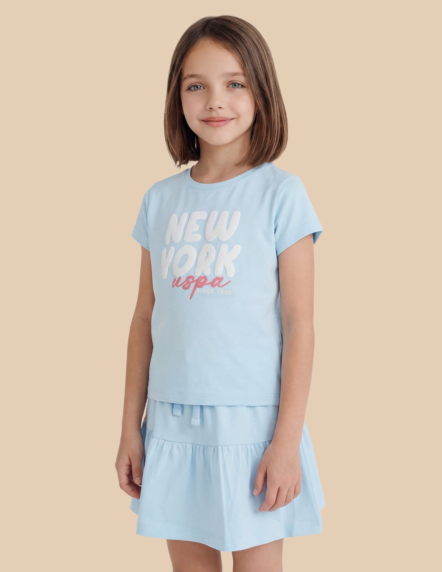 Typographic Printed Regular Fit Top Blue - U.S. Polo Assn. India | Large