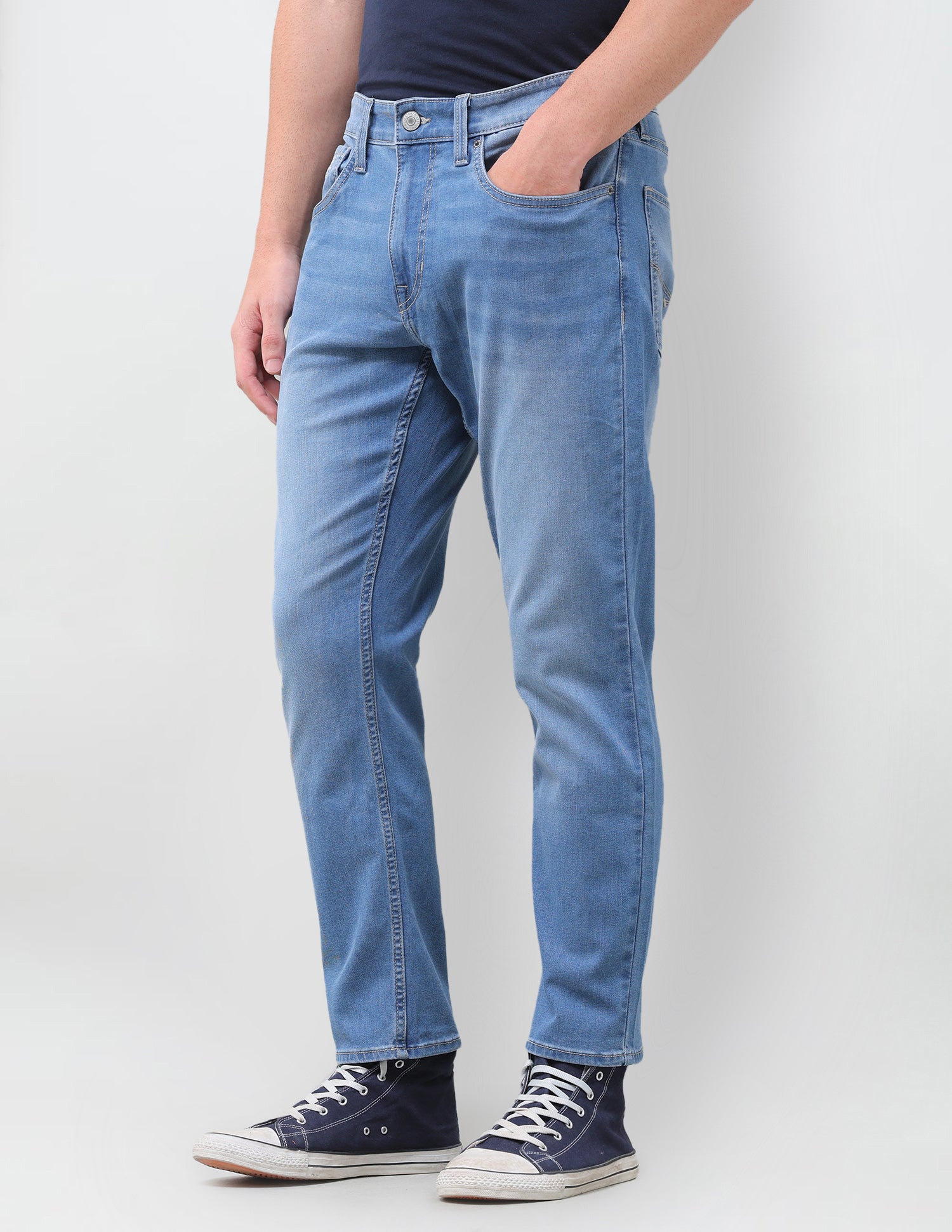 Cole Comfort Cropped Fit Blue Jeans Light Indigo - U.S. Polo Assn. India | Large