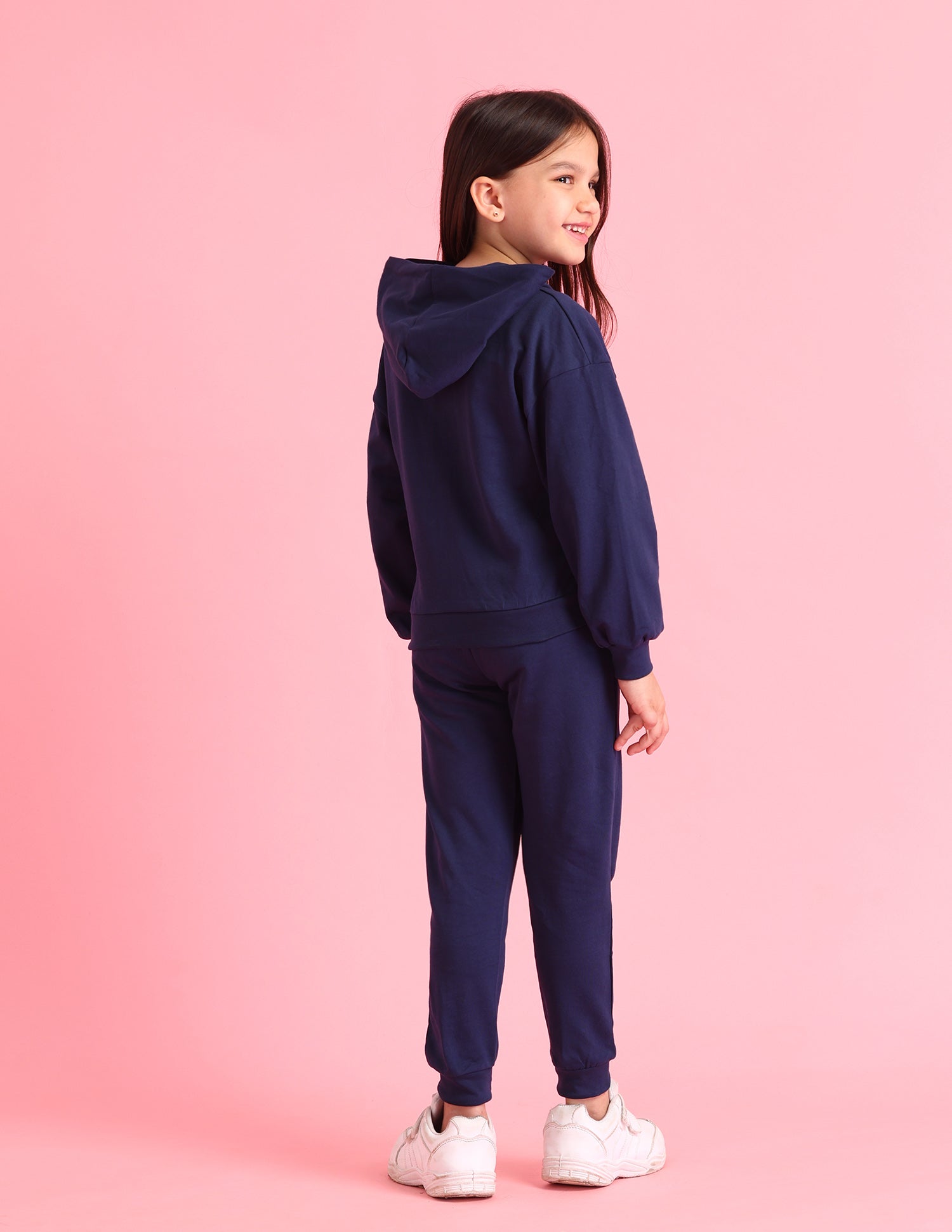 Girls Solid Regular Fit Sweatshirt Navy - U.S. POLO ASSN. | Large