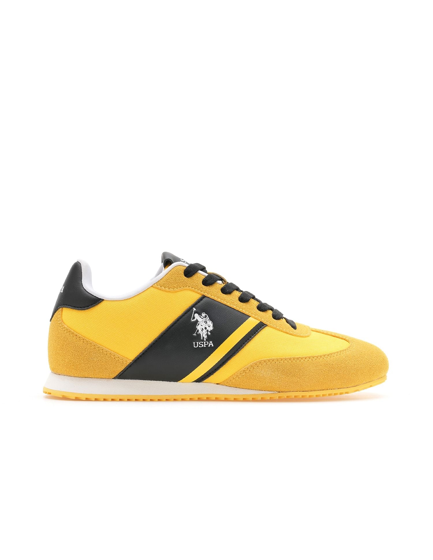 Men Vadler Suede Colourblocked Sneakers Yellow - U.S. POLO ASSN. | Large