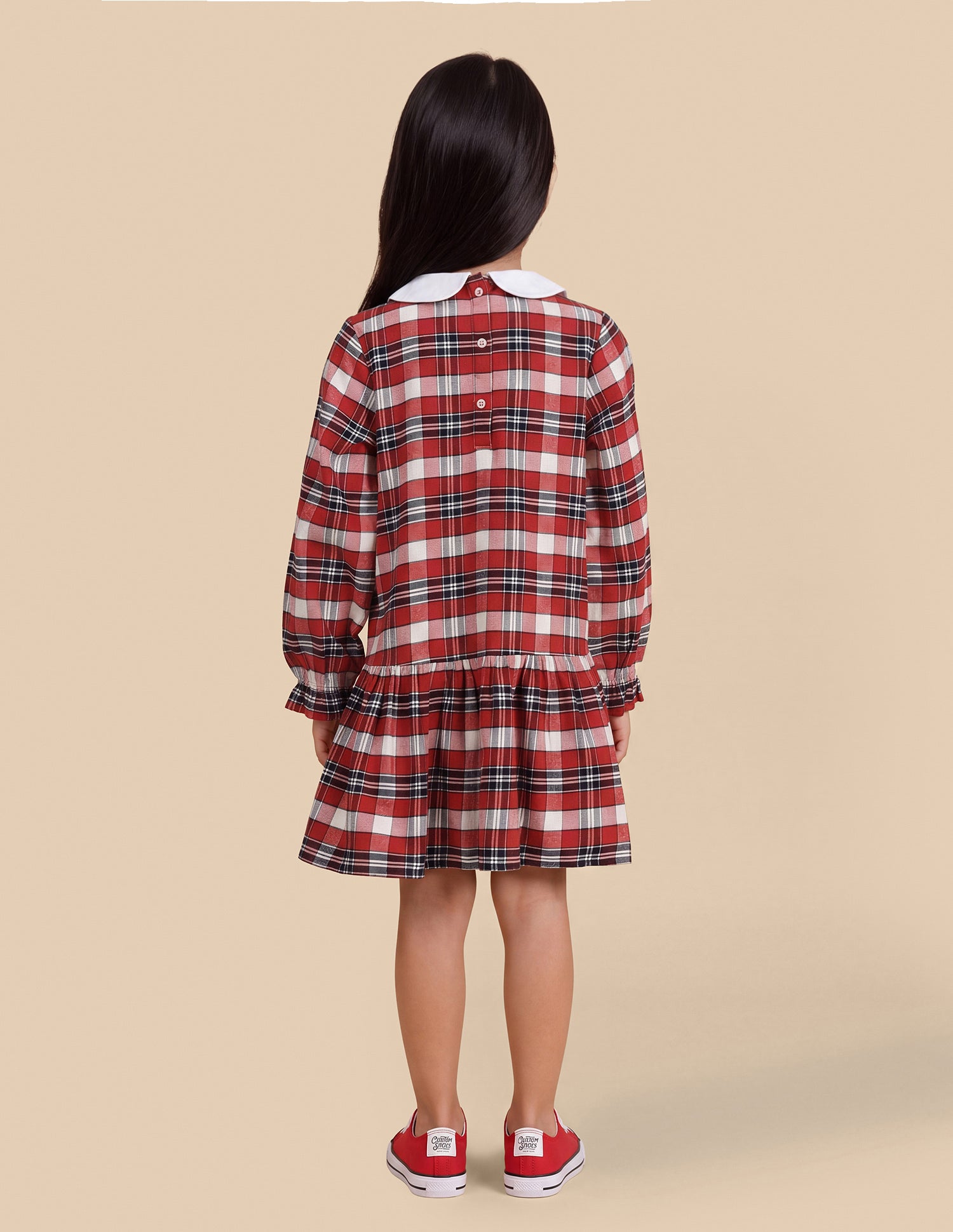 Checked Relaxed Fit Princess Line Dress Red - U.S. Polo Assn. India | Large
