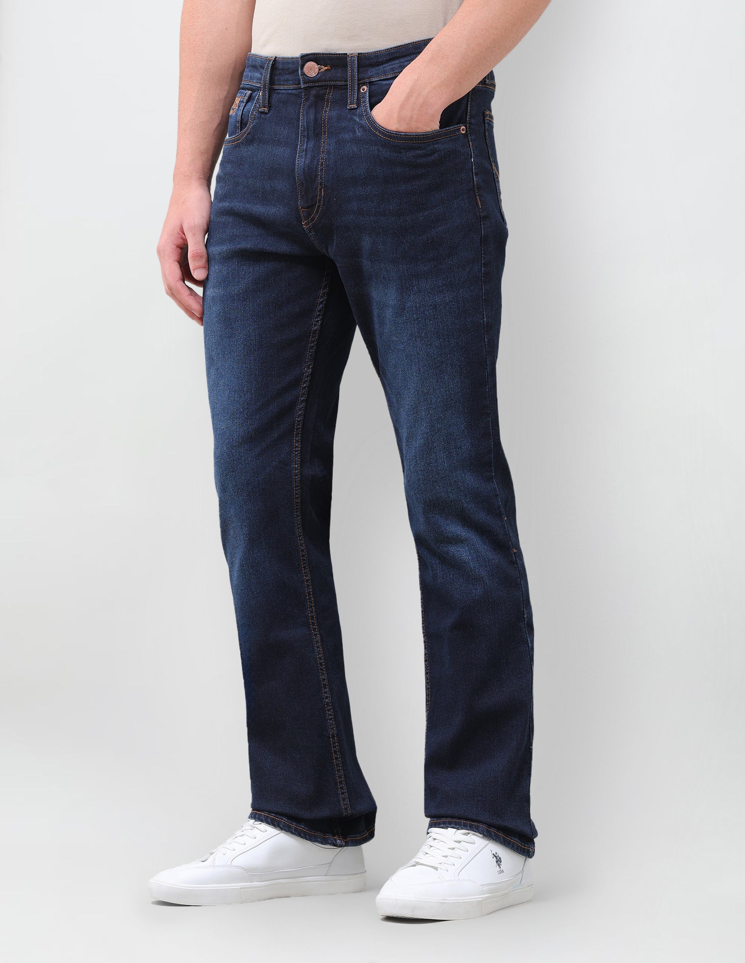 Connor Bootcut Fit Blue Jeans Dark Indigo - U.S. Polo Assn. India | Large