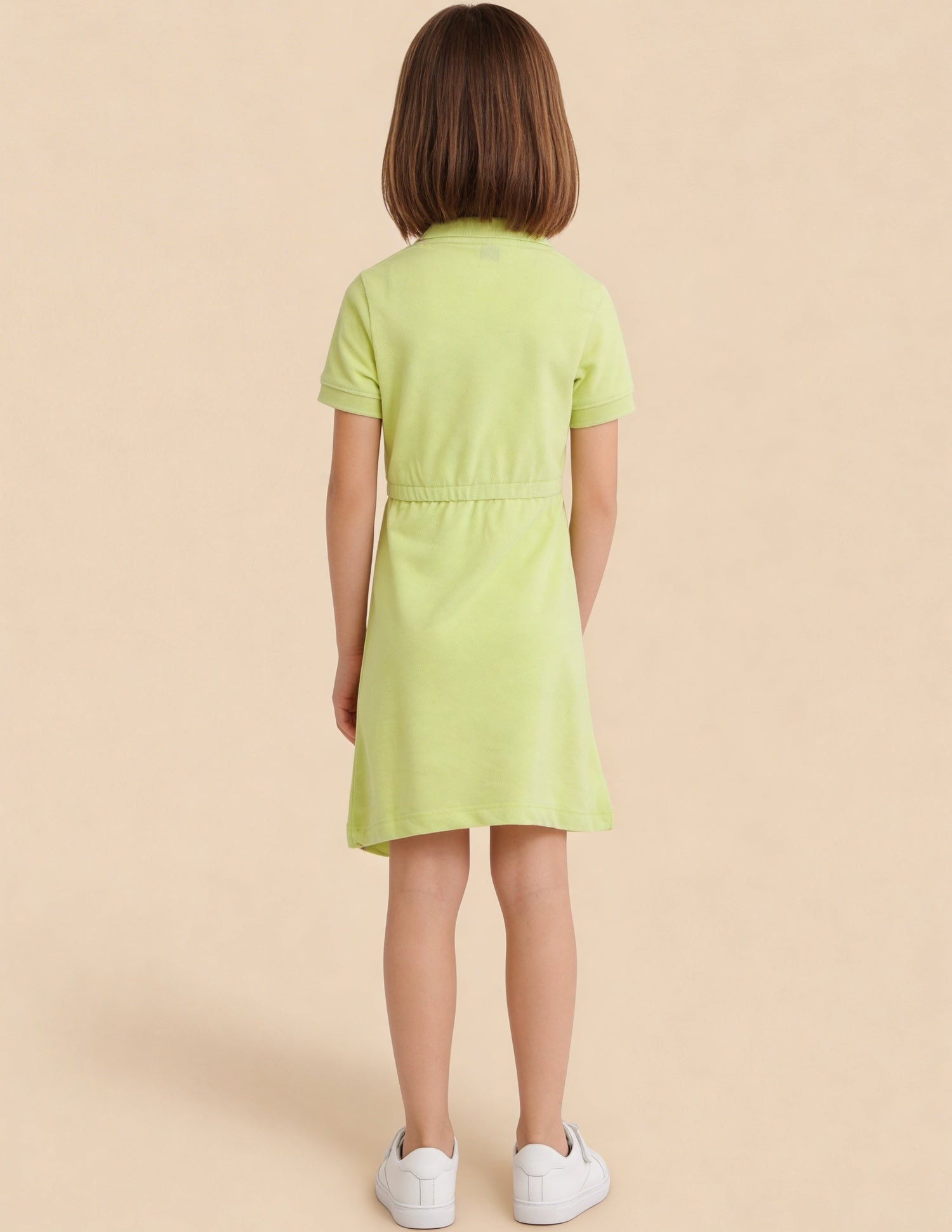 Knitted Polo T-Shirt Dress Lime - U.S. Polo Assn. India | Large