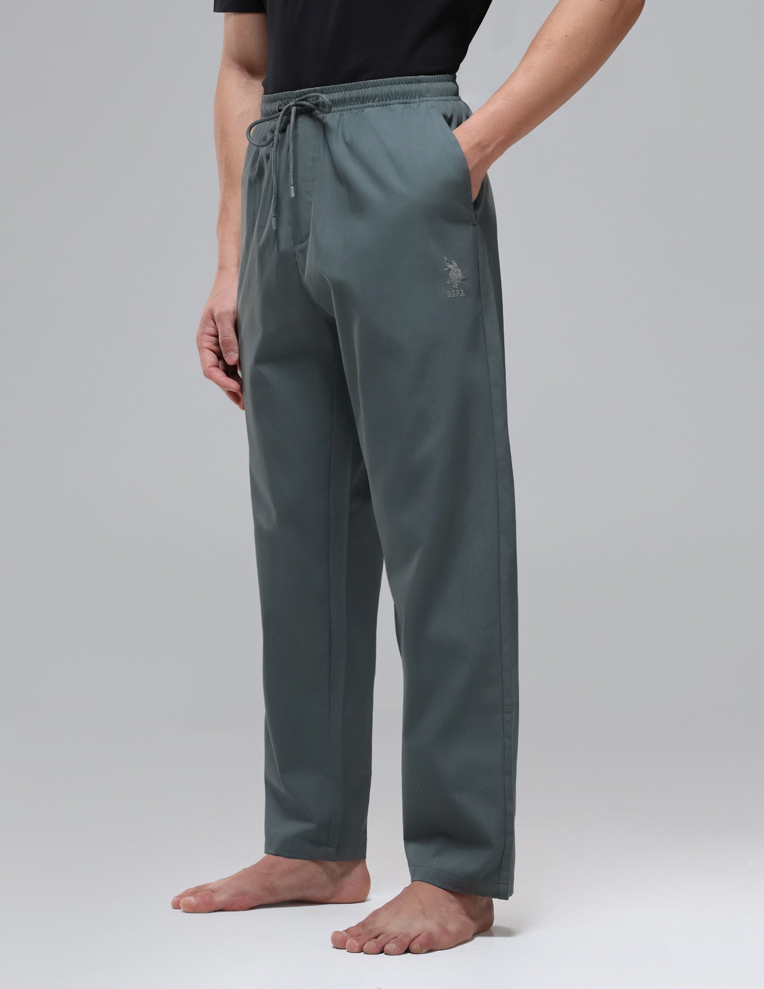 Midrise Pure Cotton OELP1 Pyjamas Balsam Green - U.S. Polo Assn. India | Large