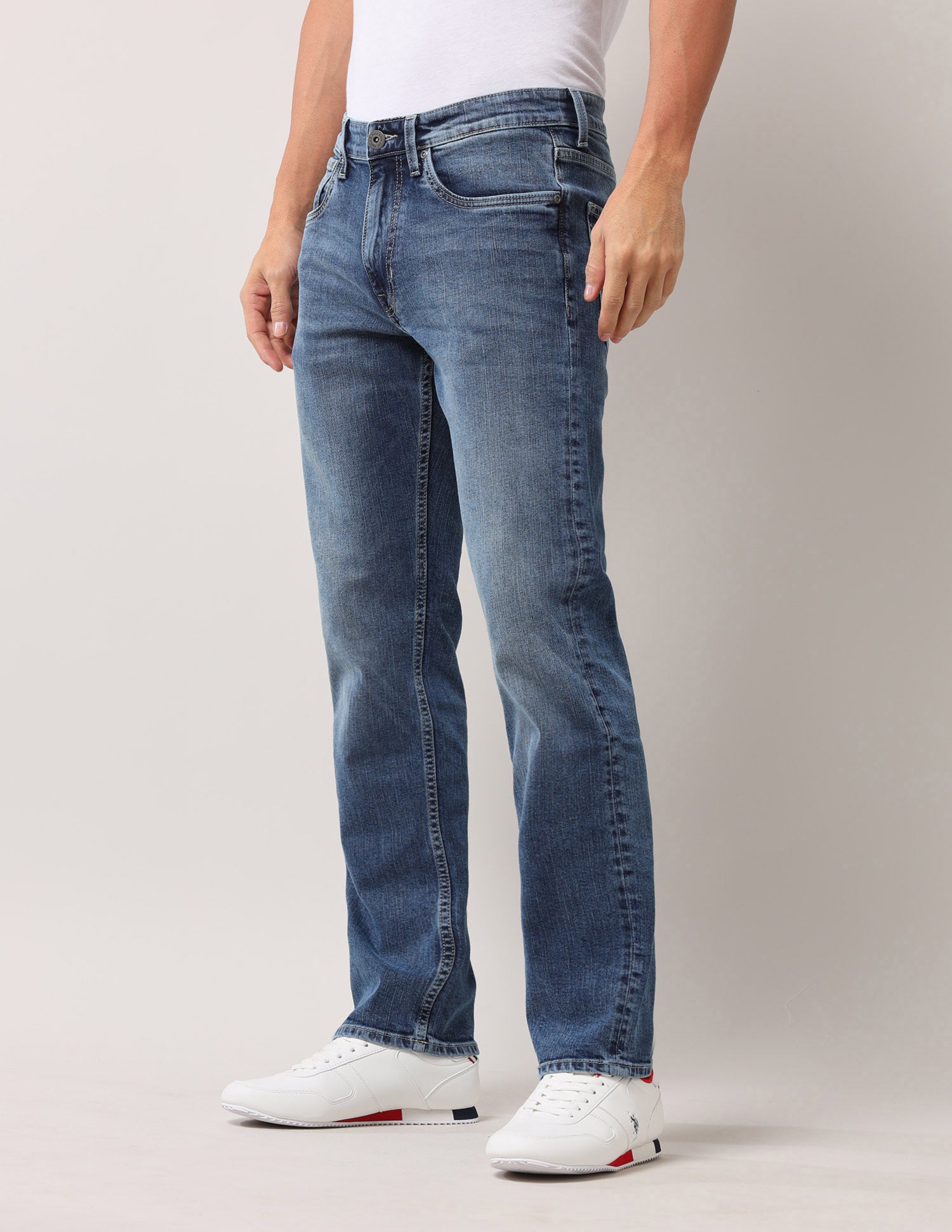 Harold Slim Straight Fit Blue Jeans Blue - U.S. POLO ASSN. | Large