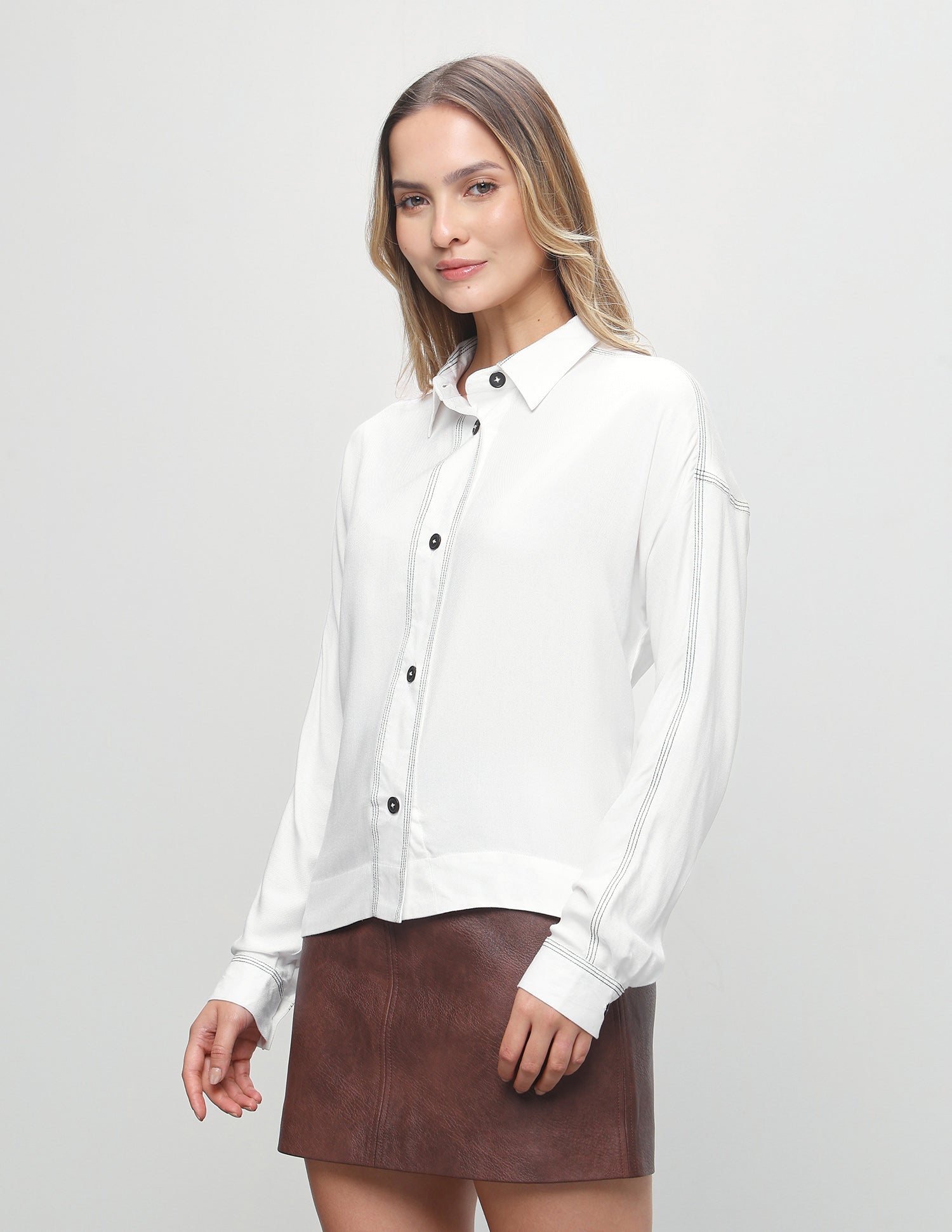 Solid Regular Fit Shirt Off White - U.S. Polo Assn. India | Large