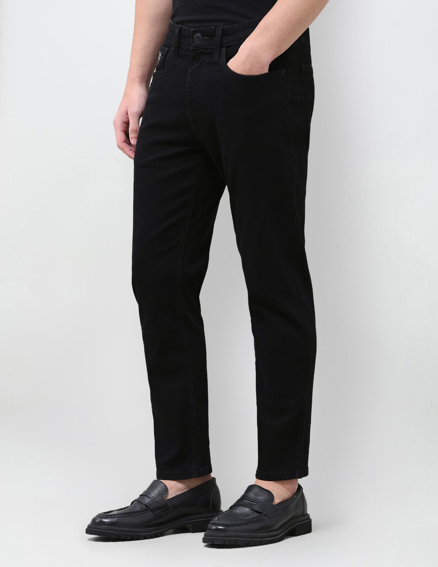 Solid Tapered Fit Jeans Black - U.S. Polo Assn. India | Large