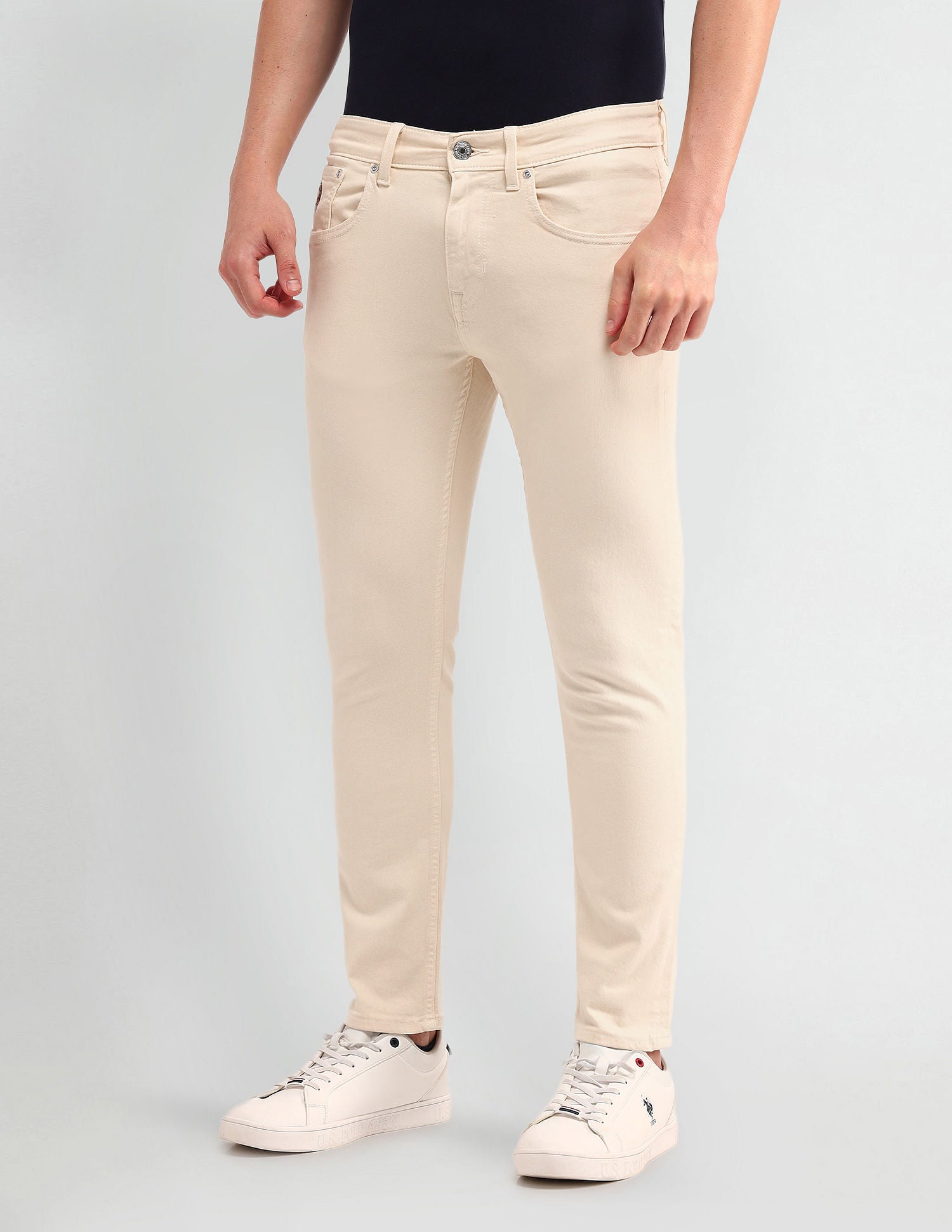 Henry Cropped Fit Jeans Beige - U.S. POLO ASSN. | Large