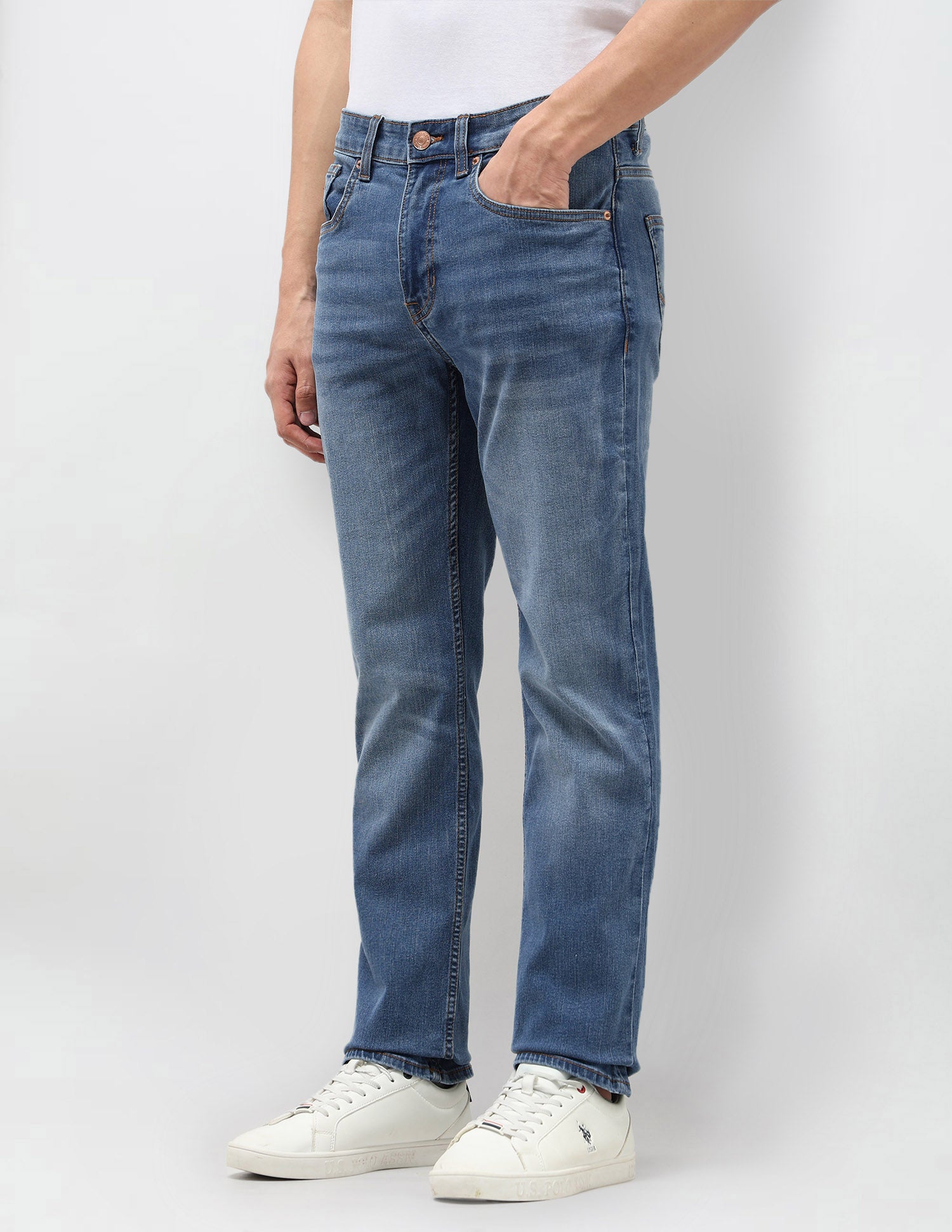 Harold Slim Straight Fit Blue Jeans Indigo - U.S. POLO ASSN. | Large