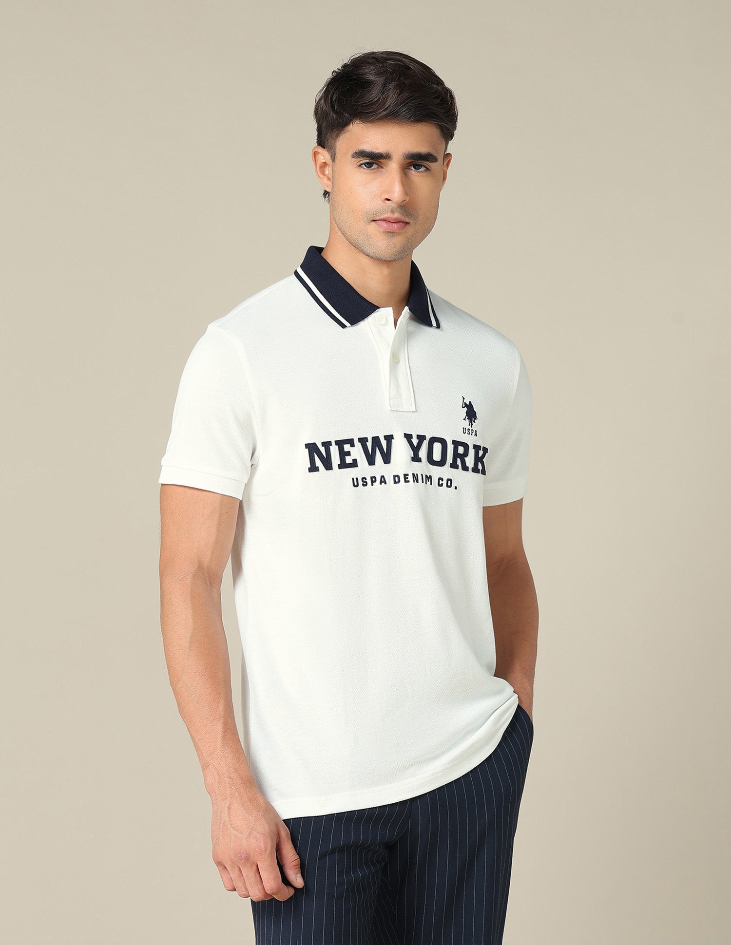 Typographic Printed Muscle Fit Polo Shirt Maroon - U.S. POLO ASSN. | Large