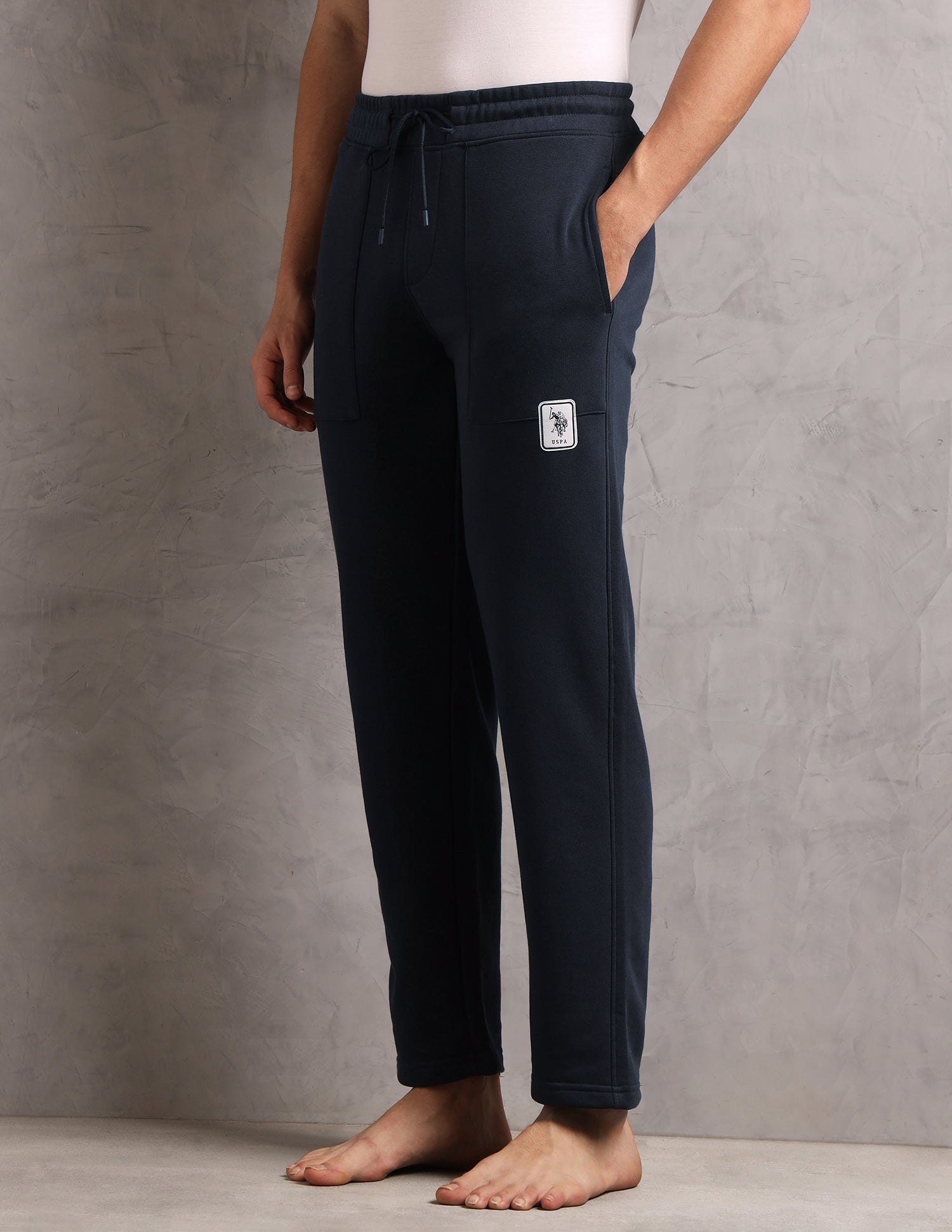 Mid Rise Comfort Fit OR006-PL Lounge Pants - Pack Of 1 Light Blue - U.S. Polo Assn. India | Large