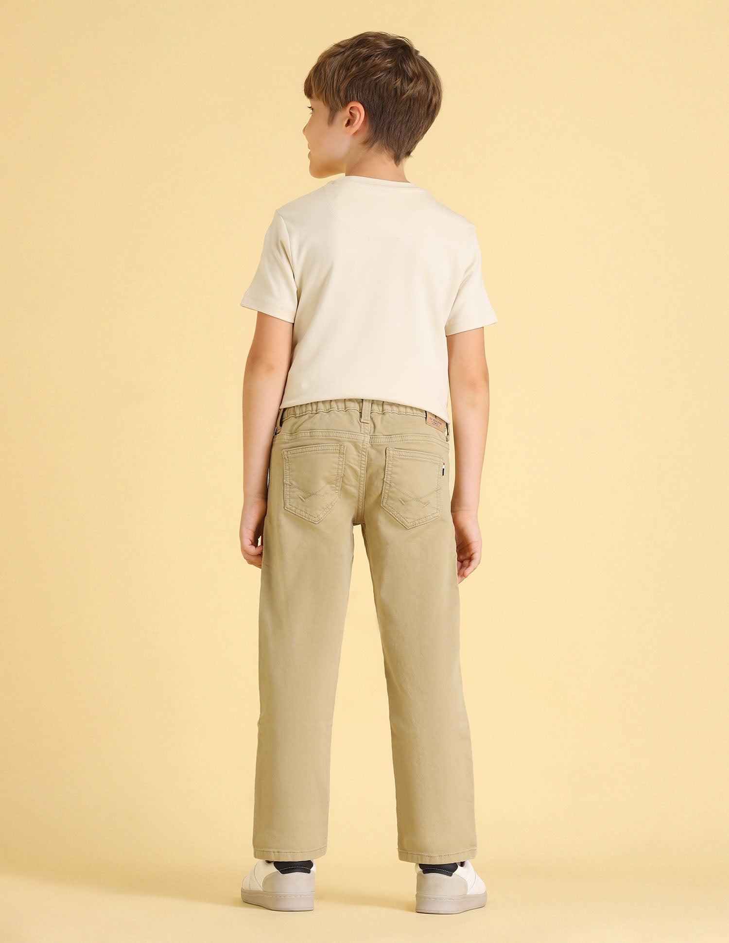 UKJEN682 KHAKI Boys Jeans Khaki - U.S. POLO ASSN. | Large