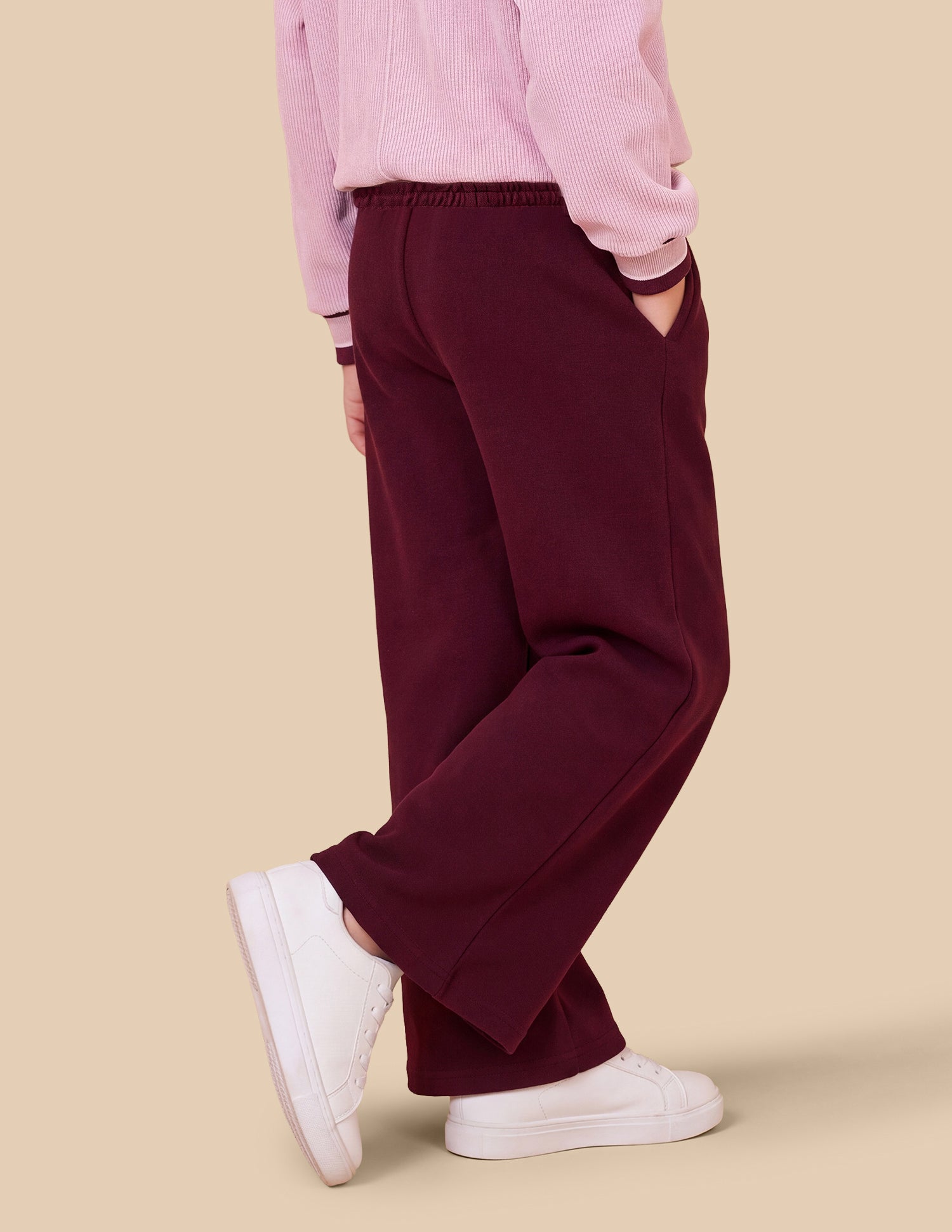 Mid Rise Loose Fit Track Pants Maroon - U.S. Polo Assn. India | Large