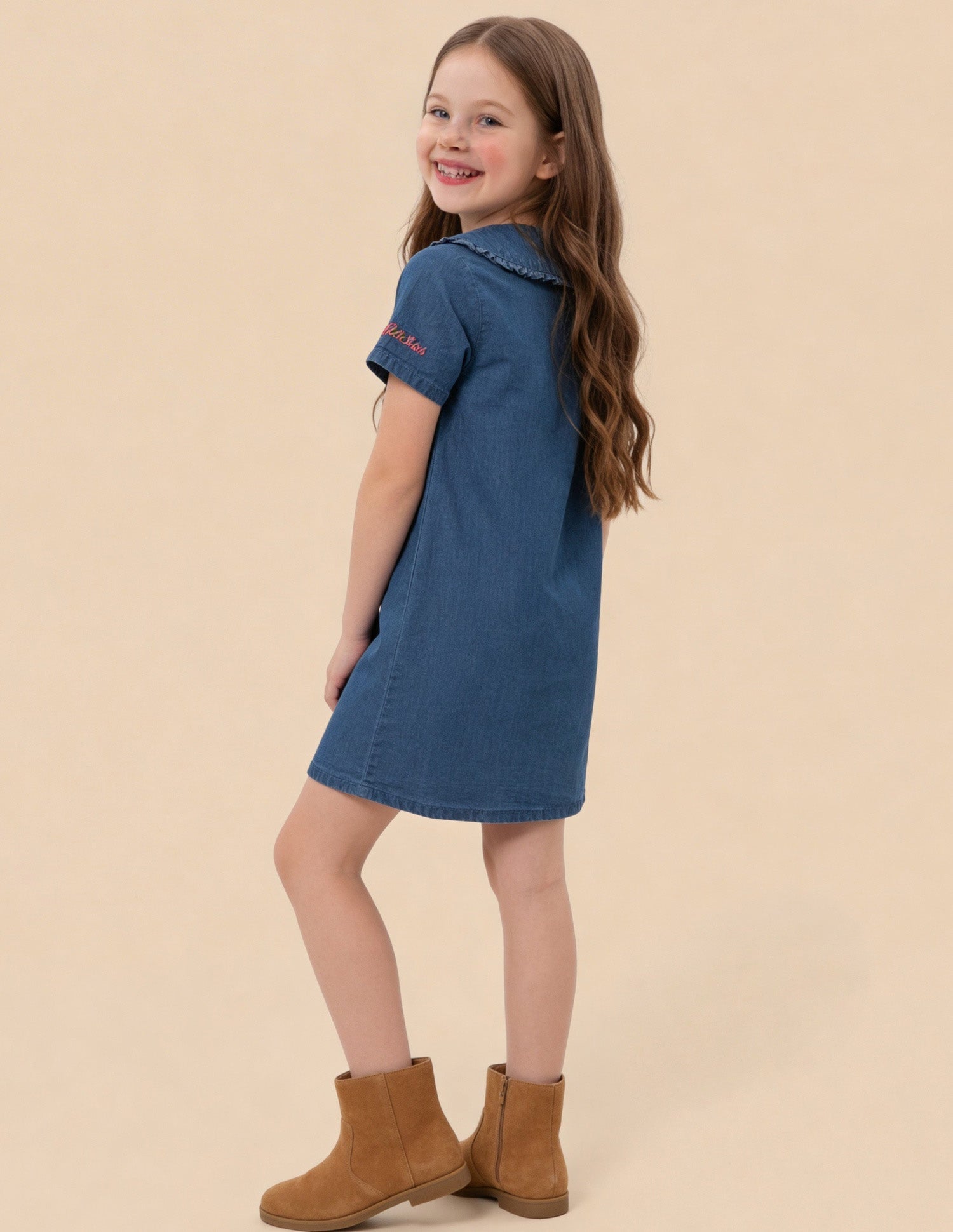 Solid Denim Dress Dark Blue - U.S. Polo Assn. India | Large