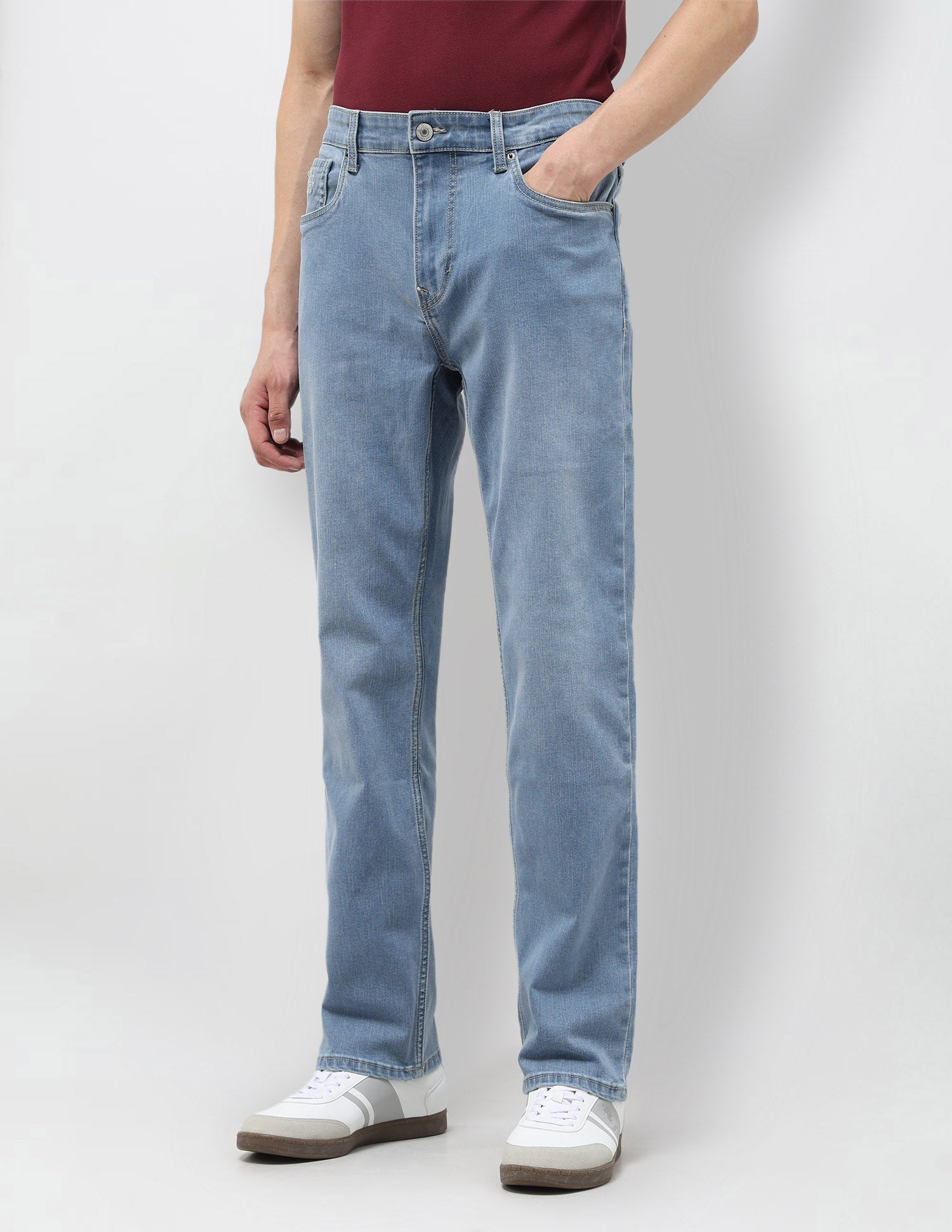 Harold Slim Straight Fit Blue Jeans Light Indigo - U.S. POLO ASSN. | Large