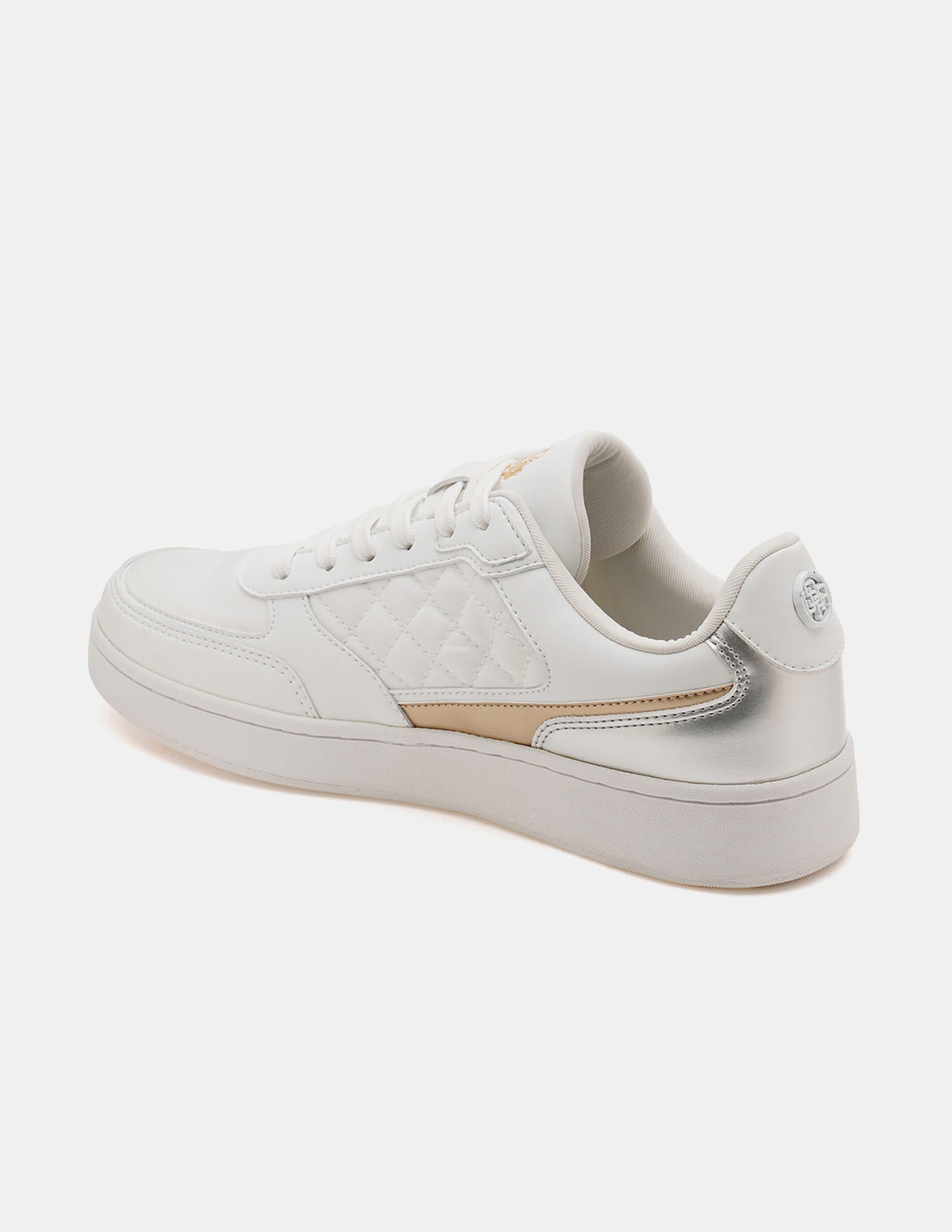 Women Sophie 2.0 Metallic Sneakers Off White - U.S. Polo Assn. India | Large