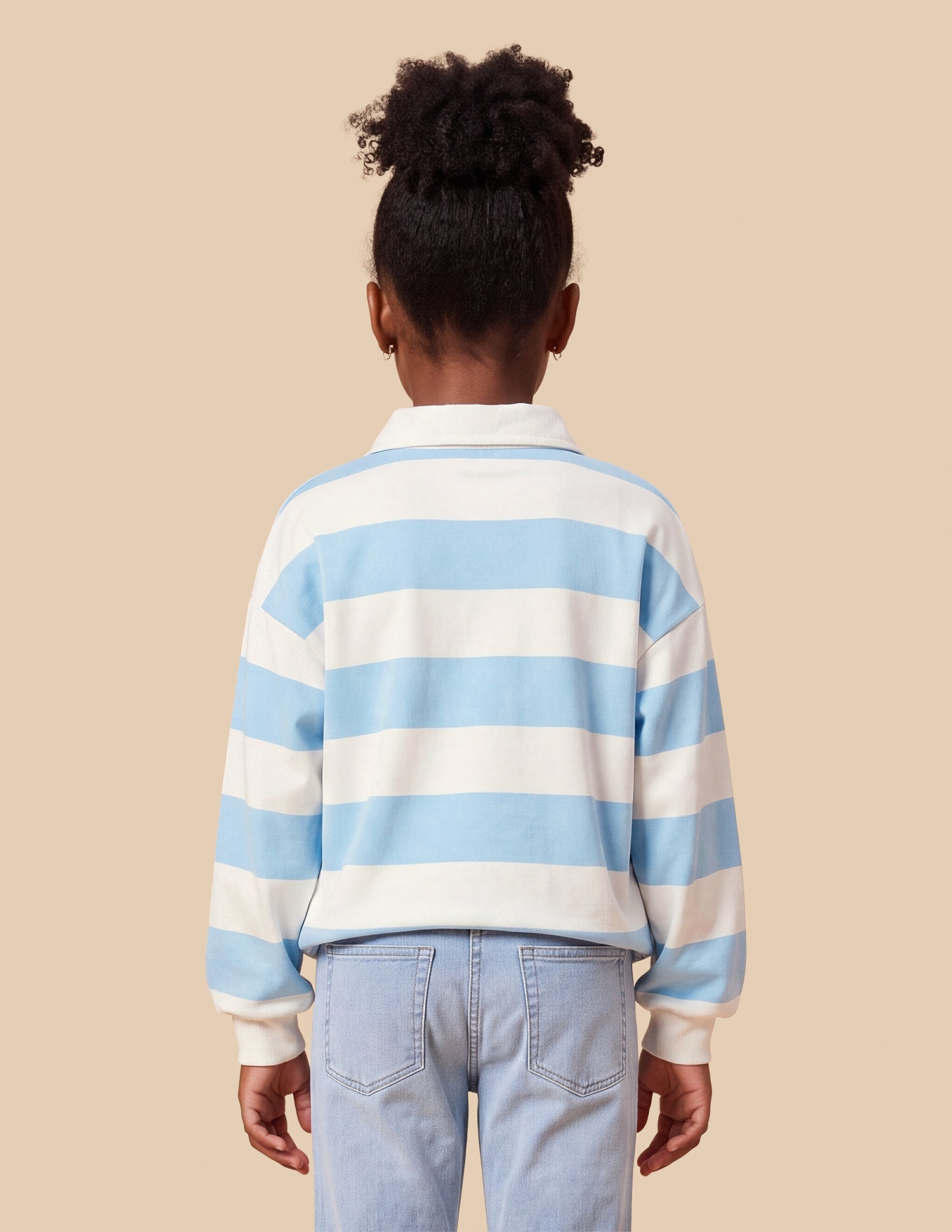 Horizontal Striped Relaxed Fit Polo Shirt Light Blue - U.S. Polo Assn. India | Large