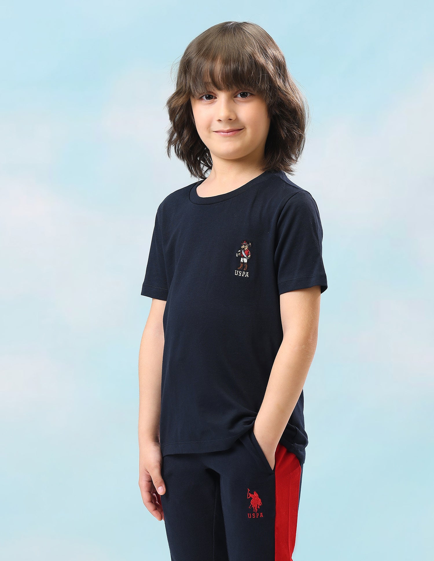 Solid Regular Fit T-Shirt Navy - U.S. Polo Assn. India | Large