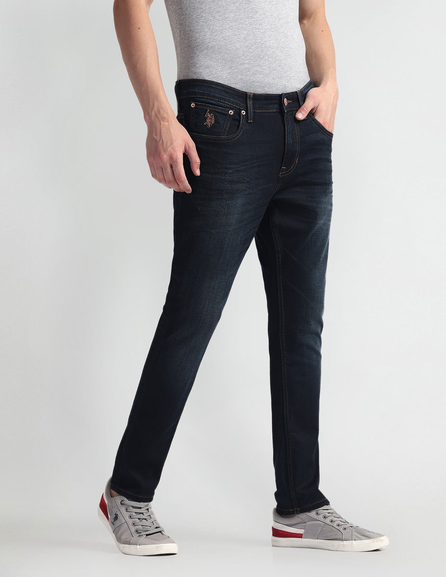 Regallo Skinny Fit Blue Jeans Blue - U.S. Polo Assn. India | Large
