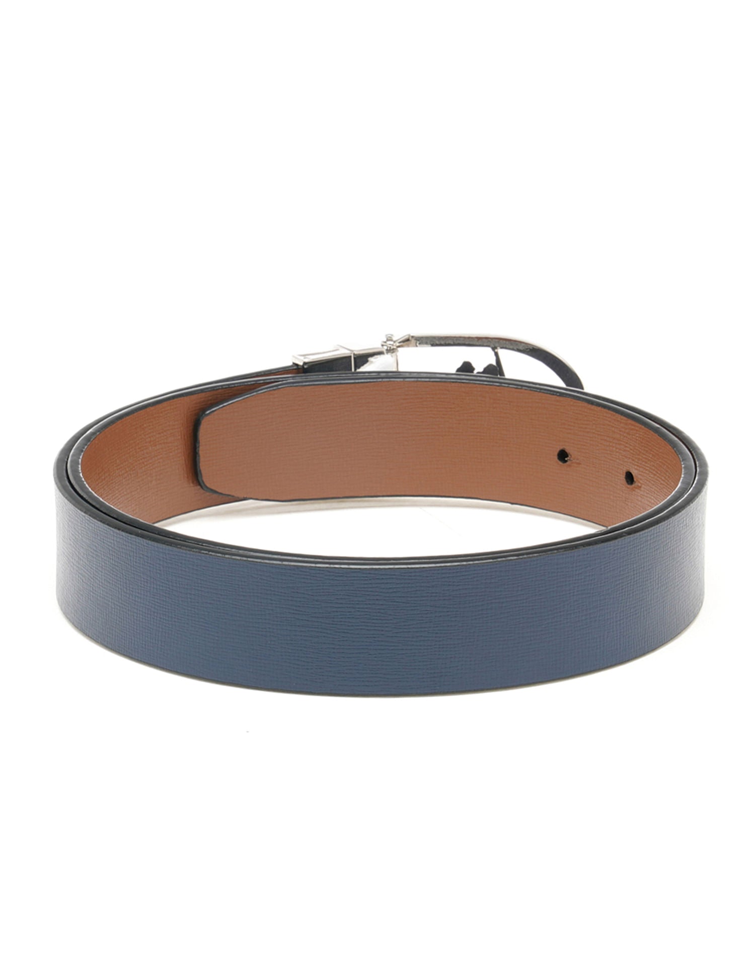 Men Leather Reversible Belt Blue and Brown - U.S. Polo Assn. India | Large