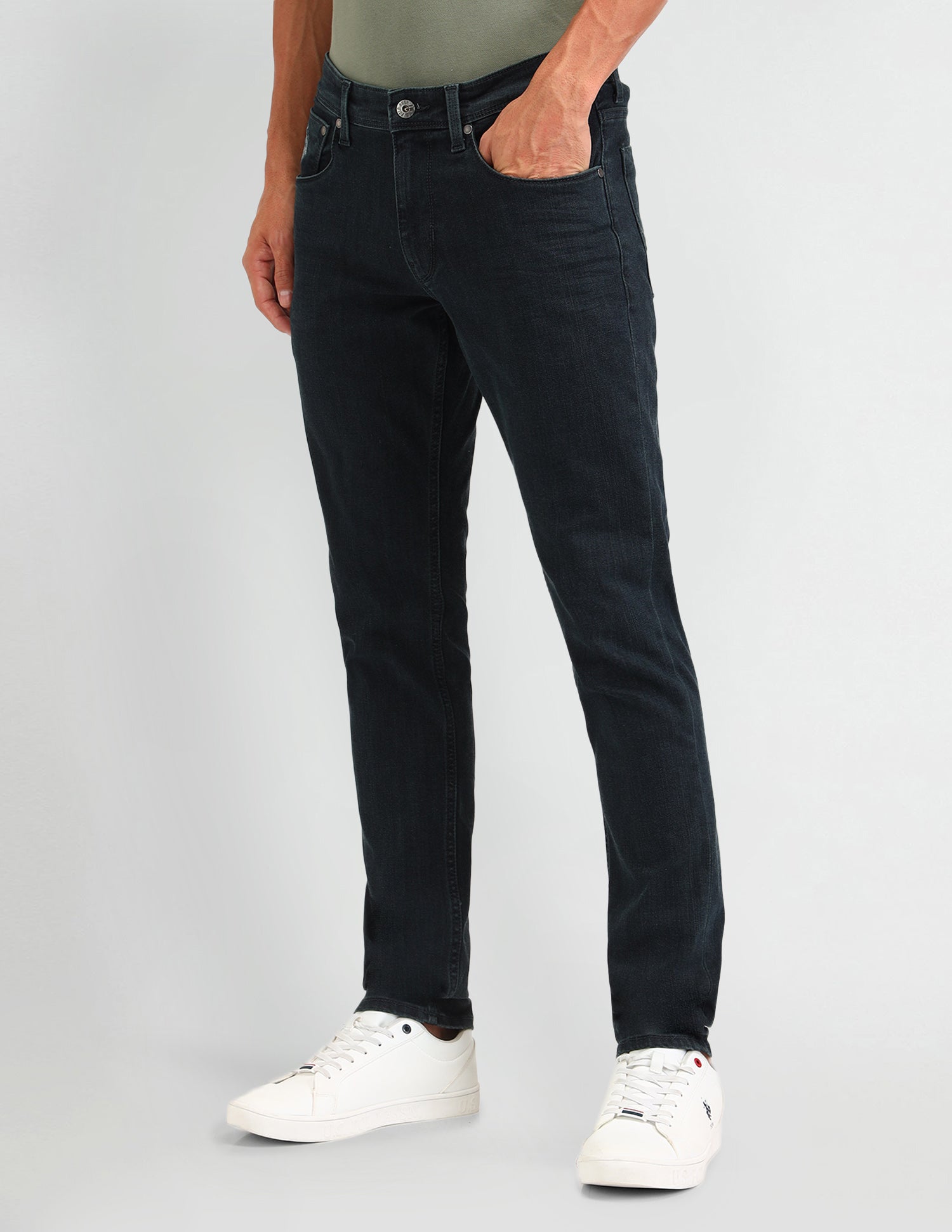Brandon Slim Tapered Blue Jeans Blue - U.S. Polo Assn. India | Large