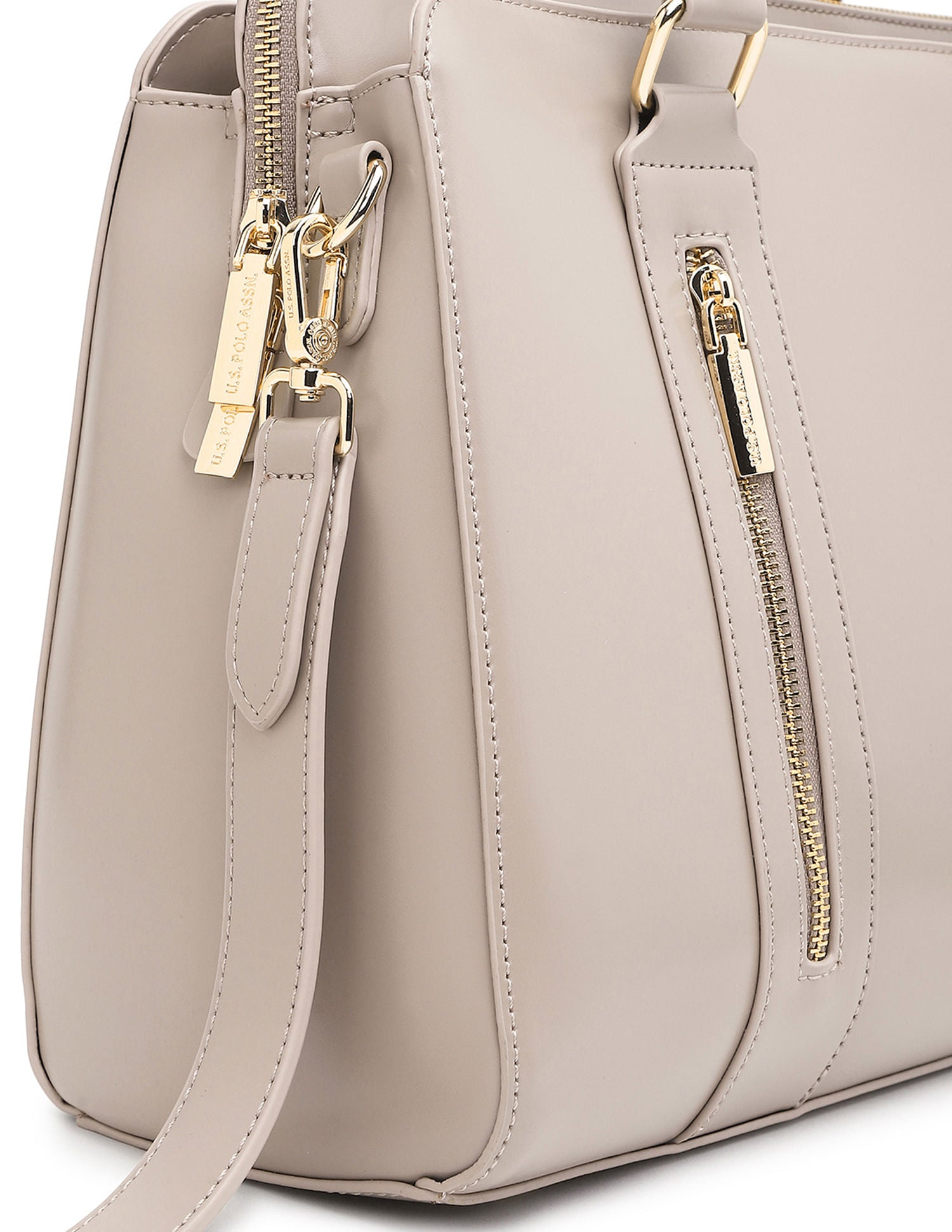 Women Alexa Satchel Bag Beige - U.S. Polo Assn. India | Large