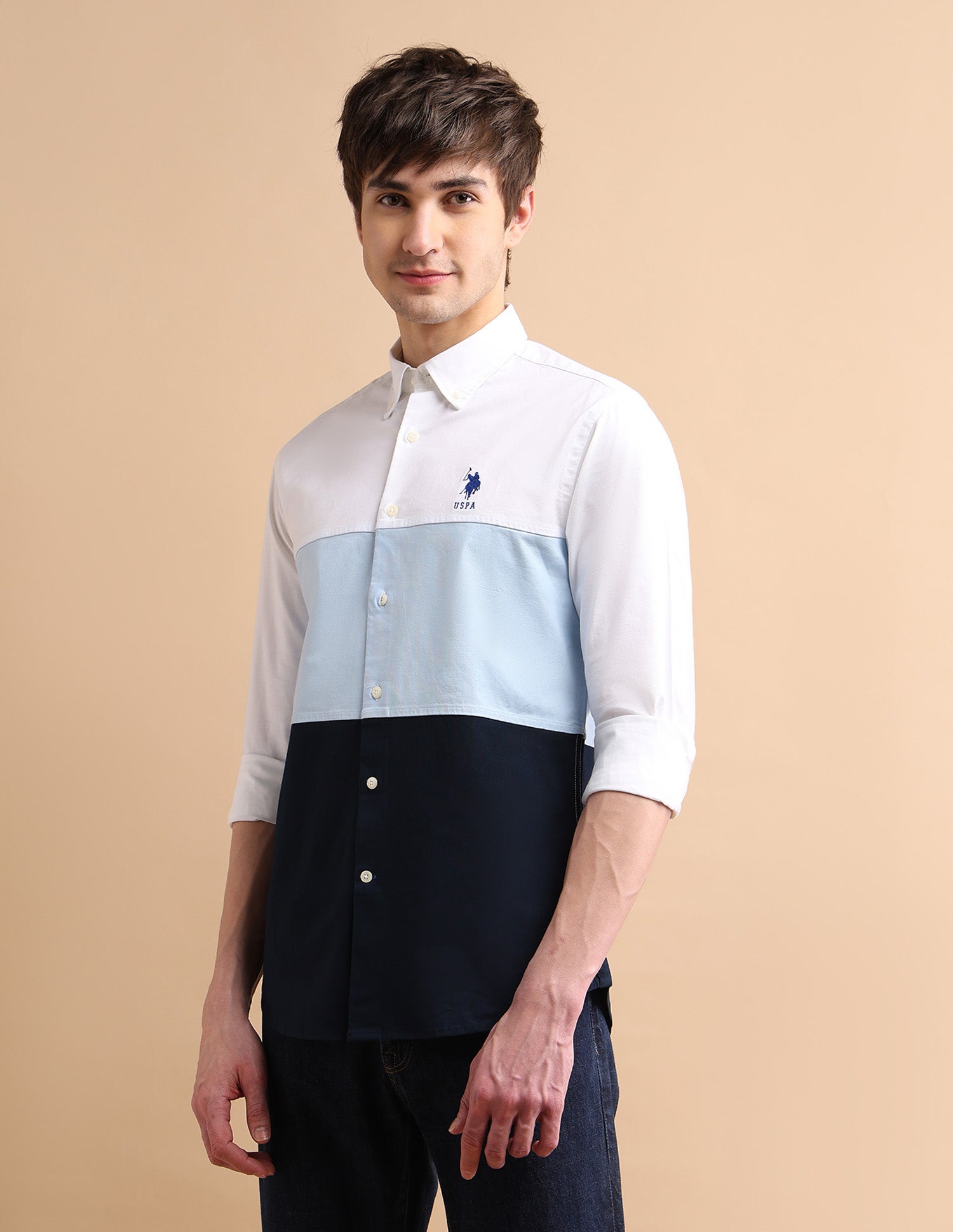 Colour Block Oxford Shirt