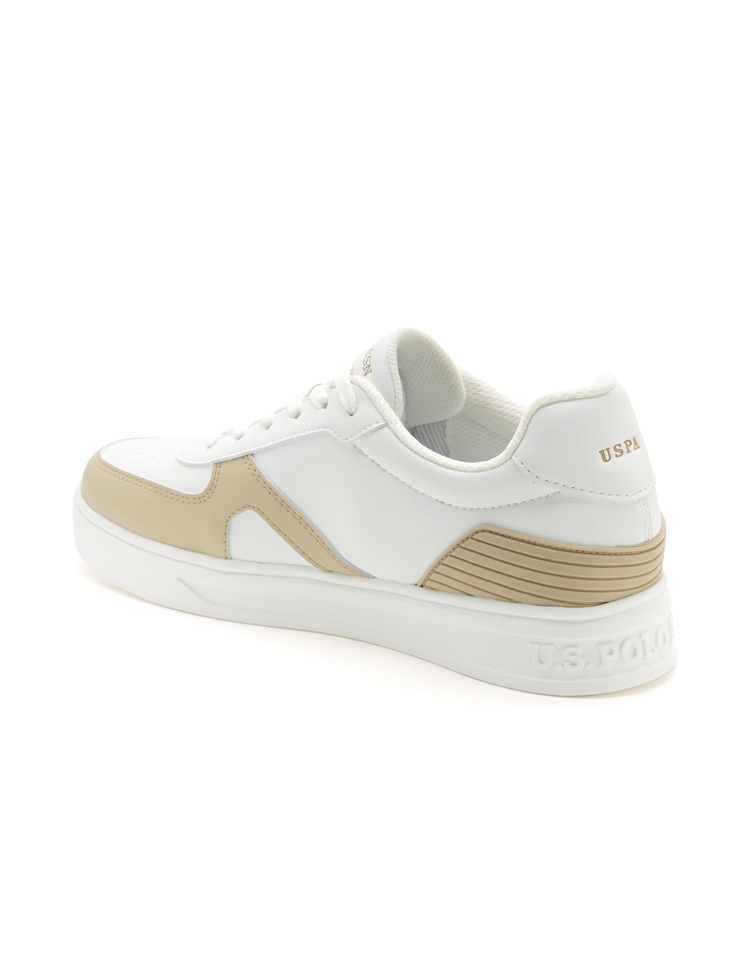 Men Nebo Colourblocked Sneakers Beige - U.S. Polo Assn. India | Large