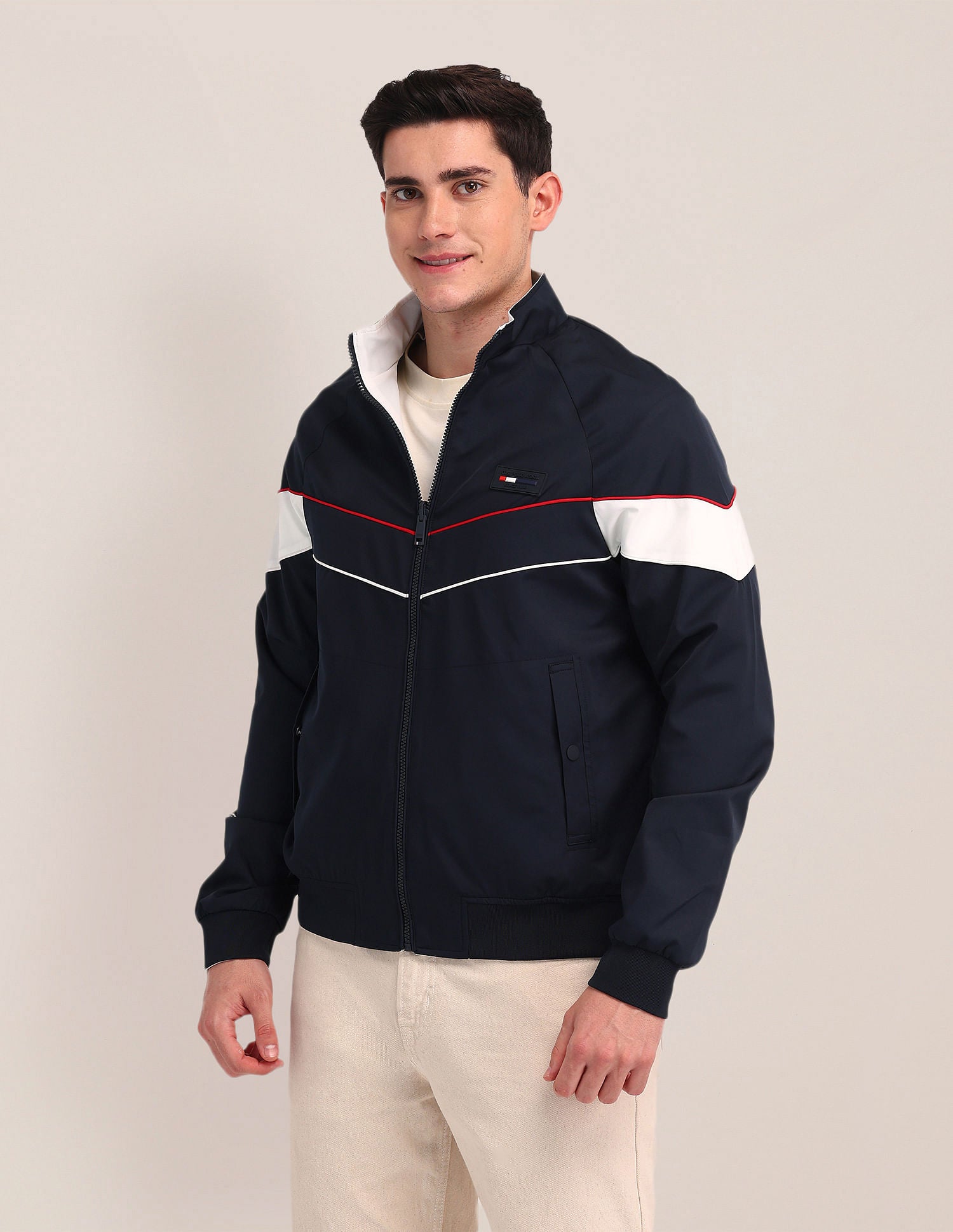 Reversible High Neck Jacket Navy - U.S. POLO ASSN. | Large