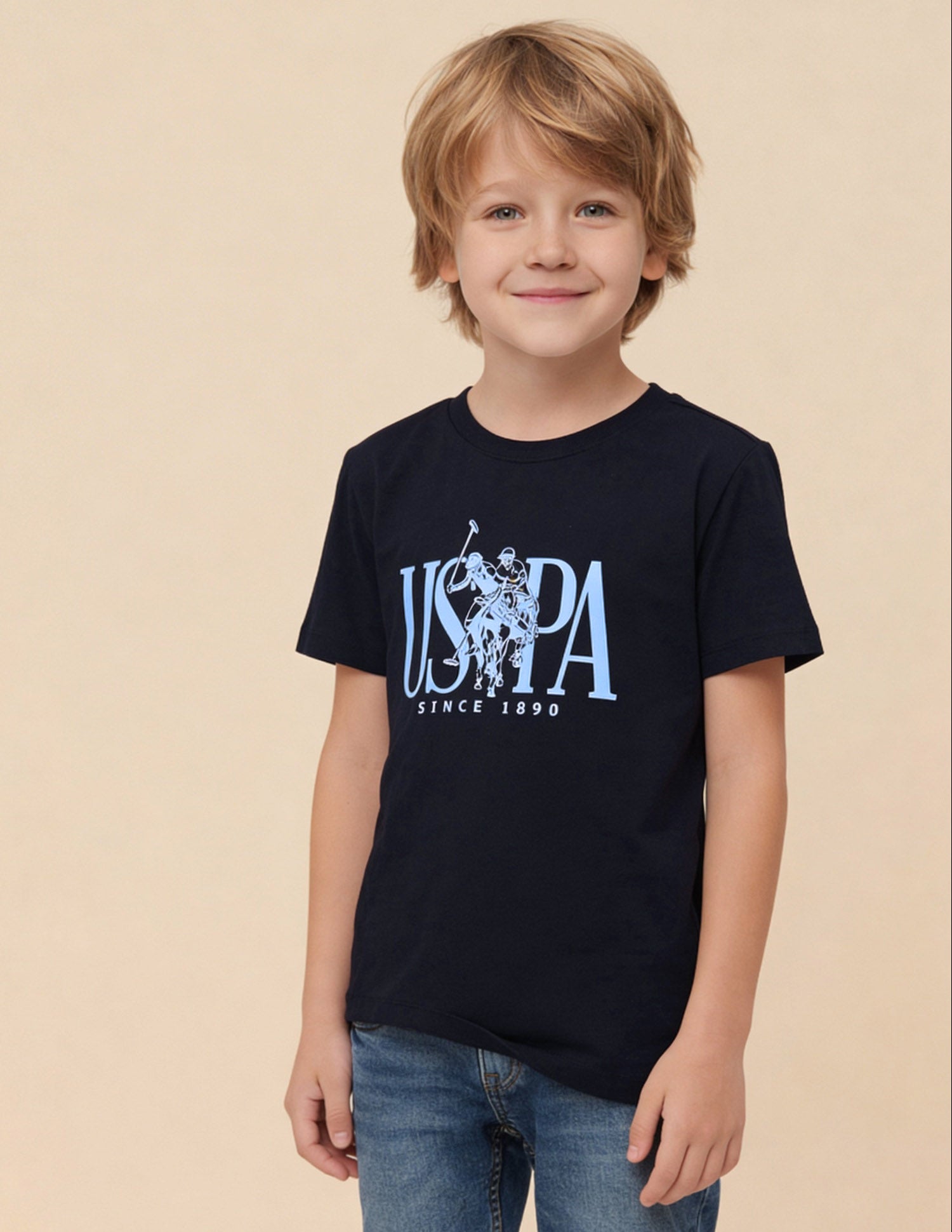 Graphic Brand Printed Regular Fit T-Shirt Navy - U.S. Polo Assn. India | Large
