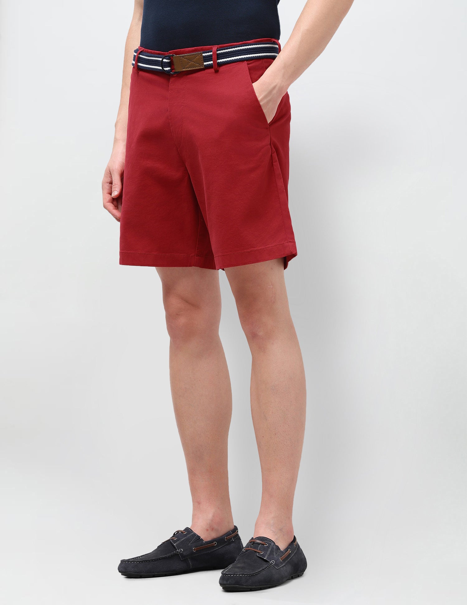 Slim Fit Twill Shorts Red - U.S. Polo Assn. India | Large