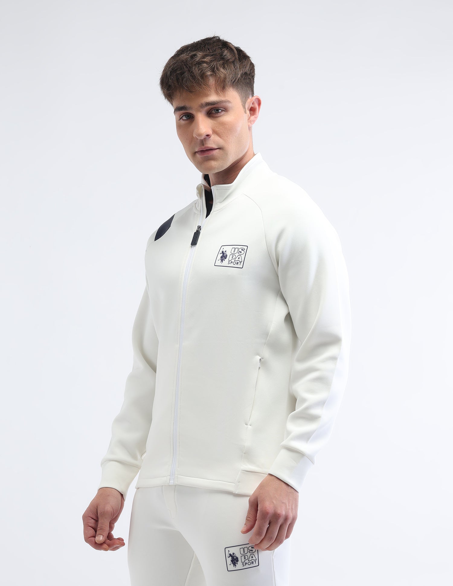 Solid Regular Fit Space Dust Sweatshirt White - U.S. POLO ASSN. | Large